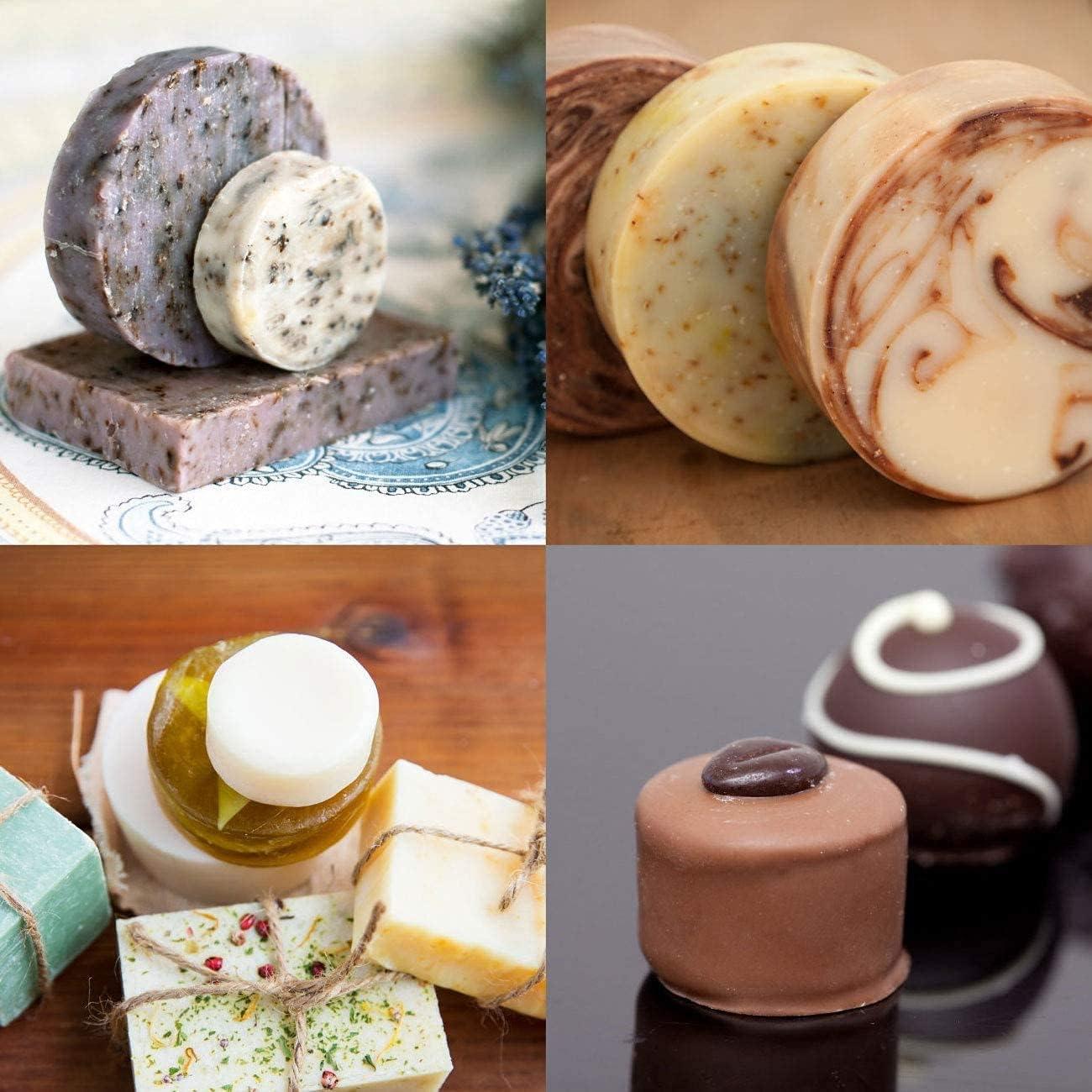 Moukiween Moldes de Silicona Redondos para Jabón 5.3 cm - 2 Pcs