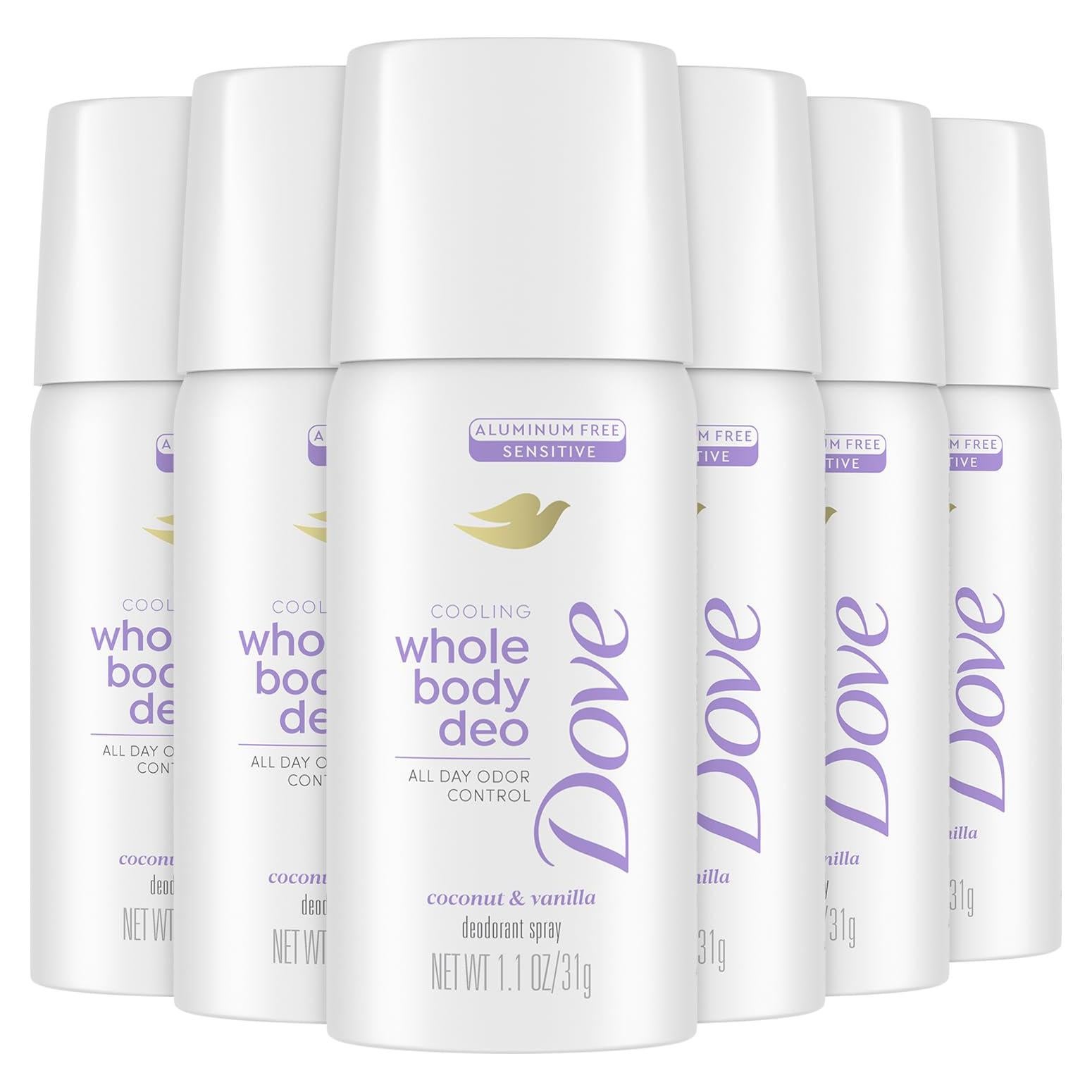 Desodorante Corporal Dove Coco y Vainilla 6-Pack 31g