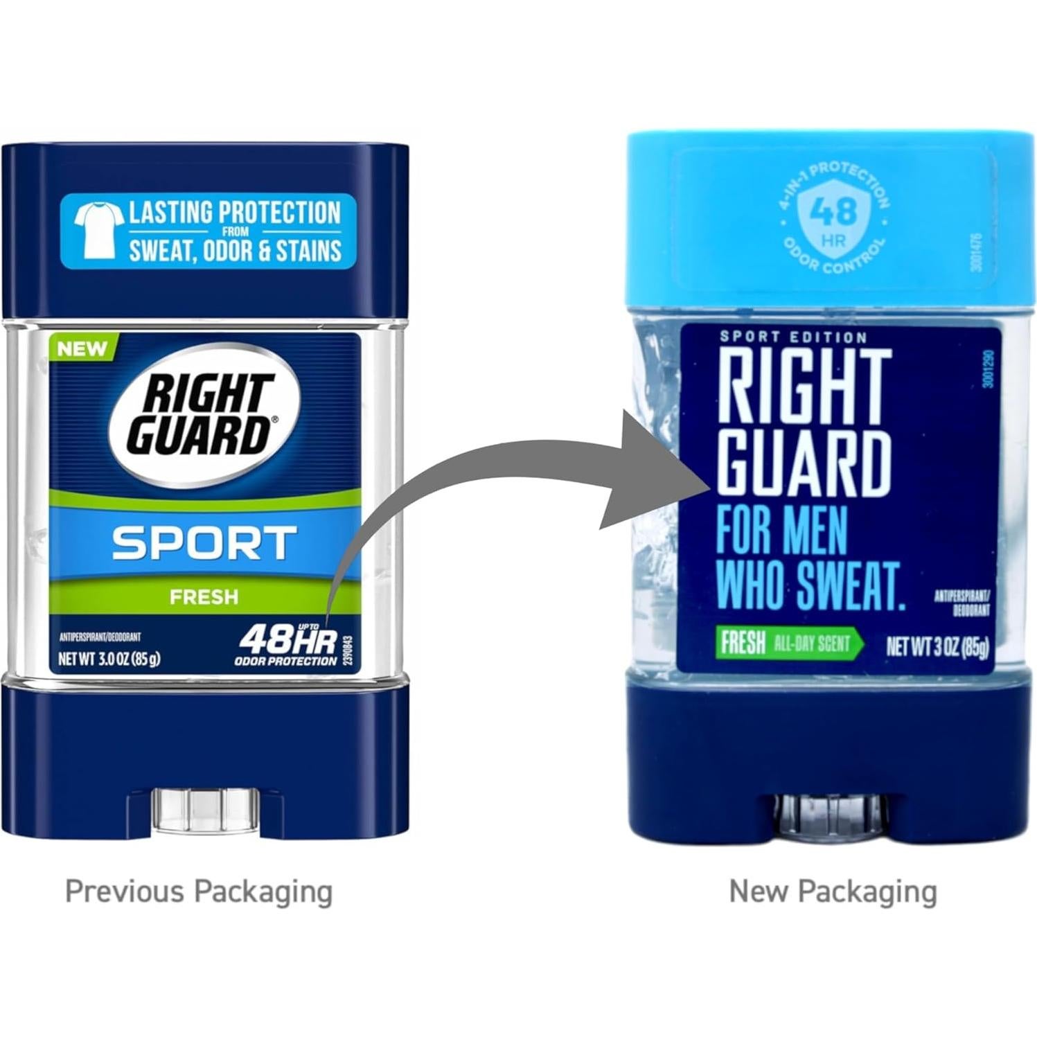 Desodorante Antitranspirante Right Guard Sport Gel 85g x4