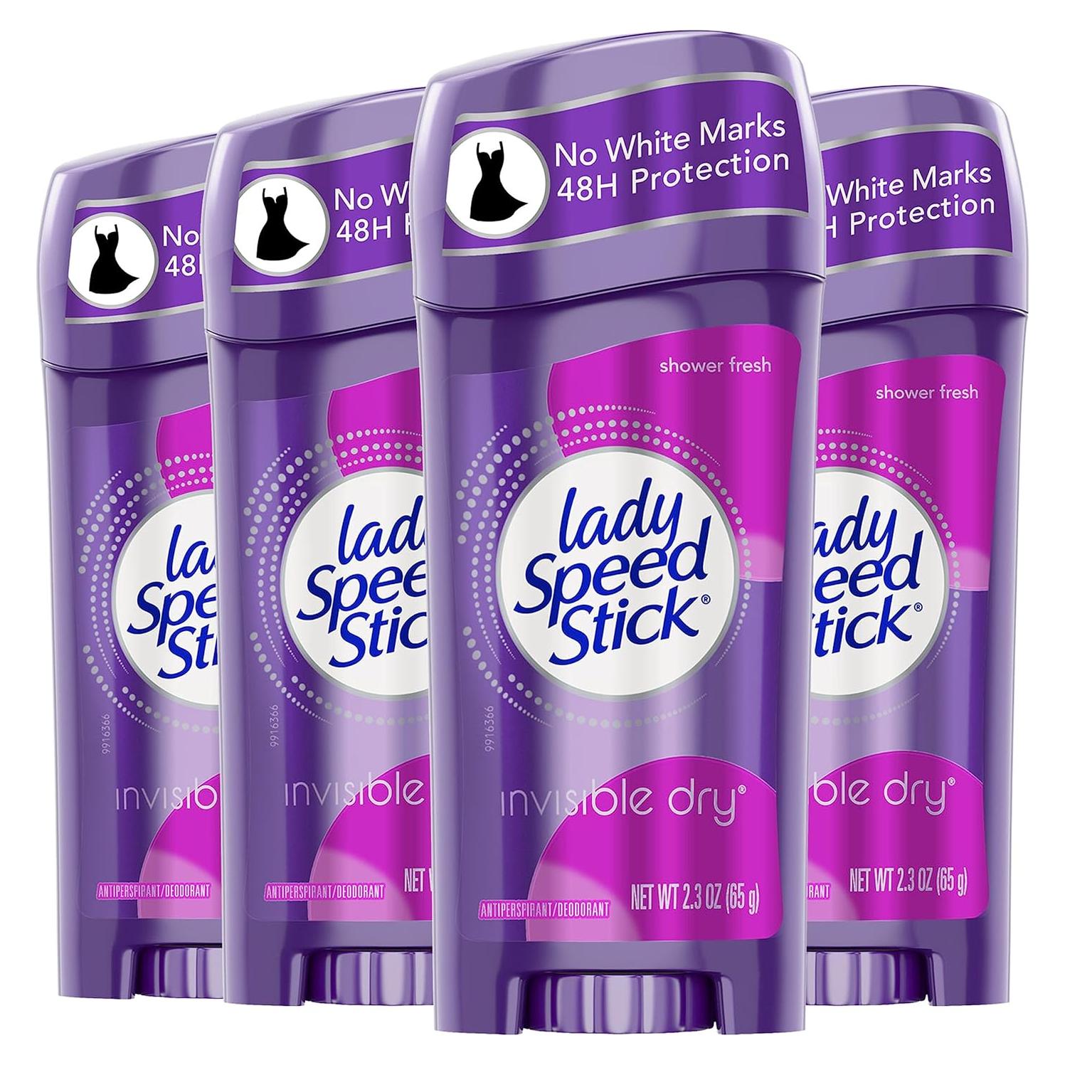 Desodorante Antiperspirante Lady Speed Stick 65.2g x 4 - Fresco de Ducha