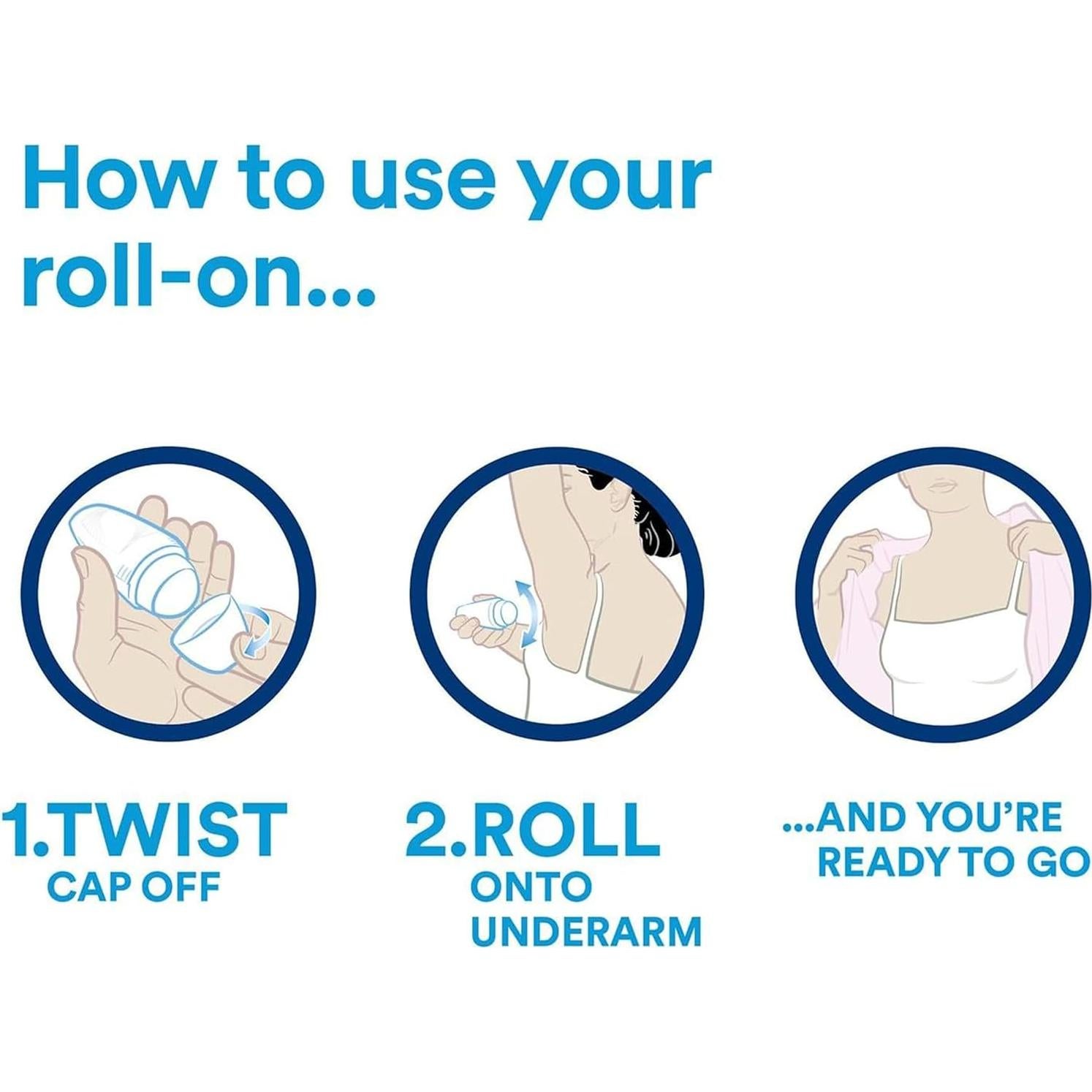 Desodorante Roll-On Dove Go Fresh 6x40g Pepino y Té Verde