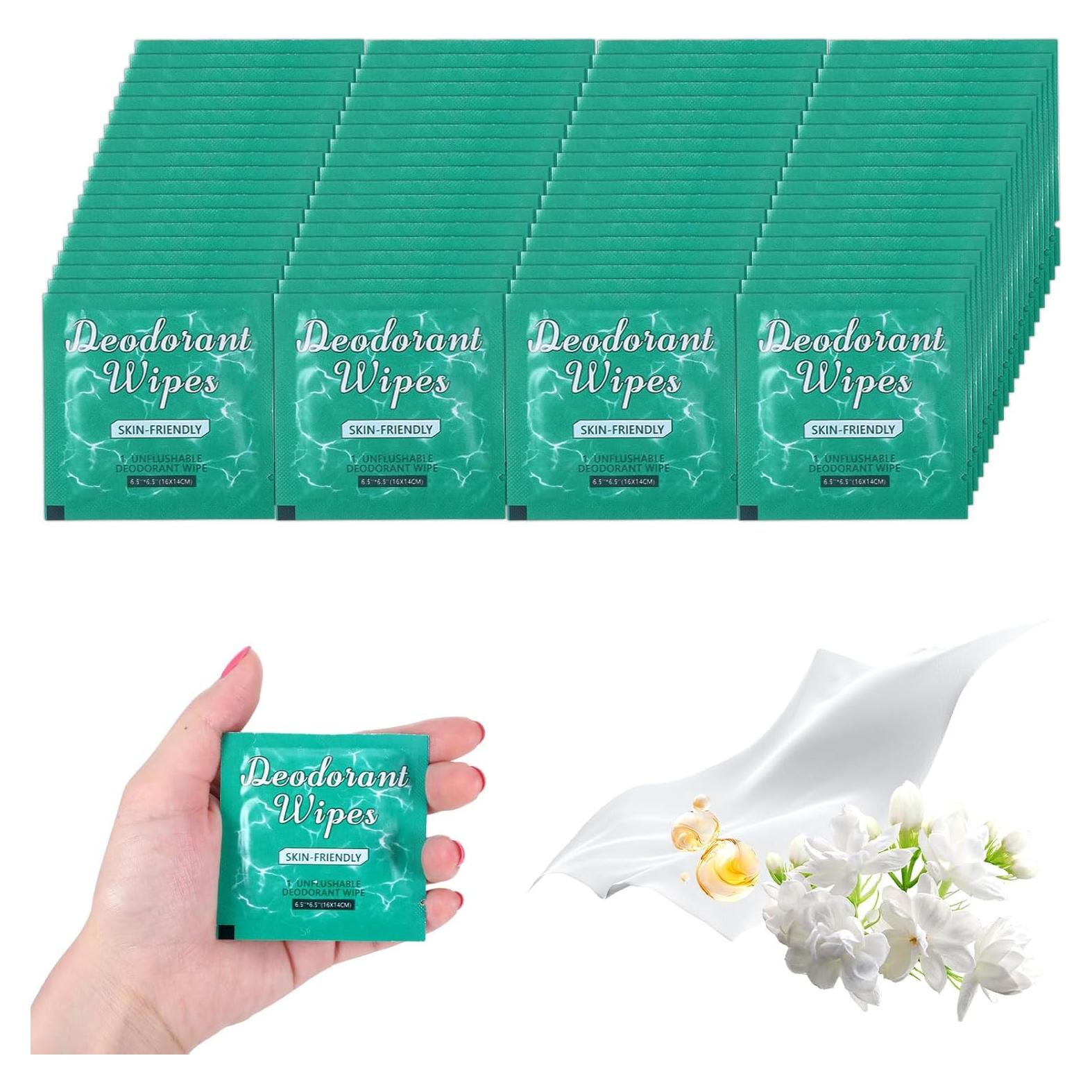100 Toallitas Desodorantes Individuales YONHTUTU Jazmín