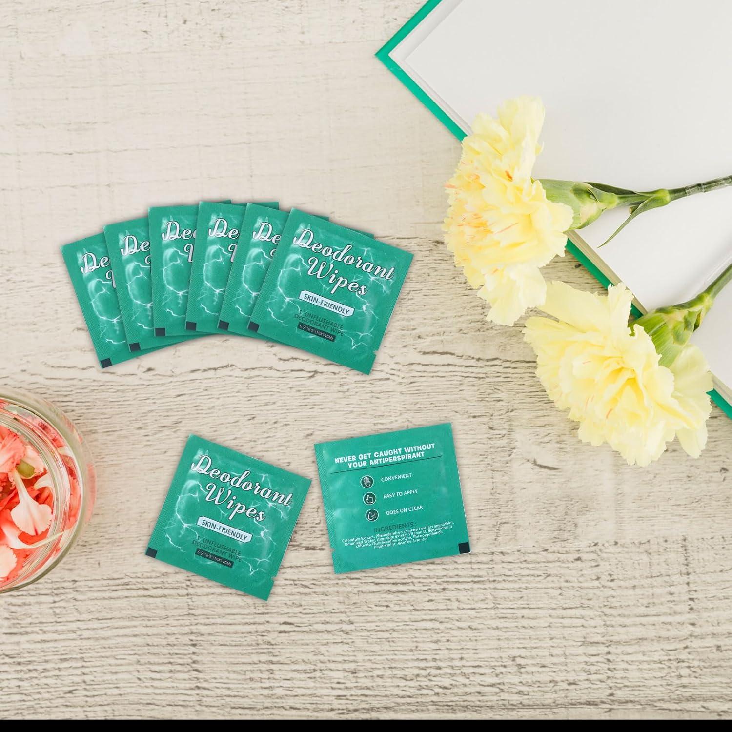 100 Toallitas Desodorantes Individuales YONHTUTU Jazmín