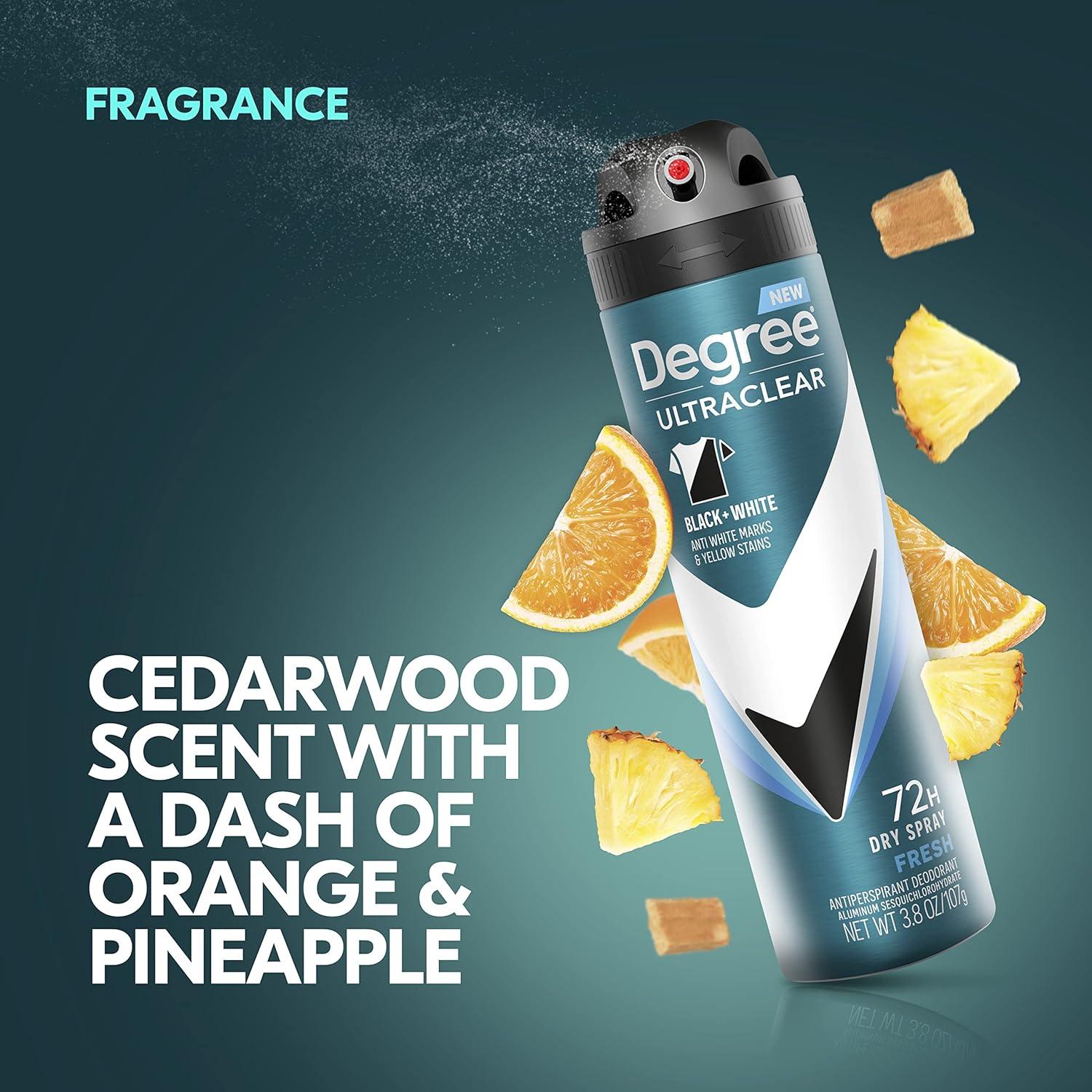 Spray Antitranspirante Degree Hombres UltraClear 107 g Negro + Blanco