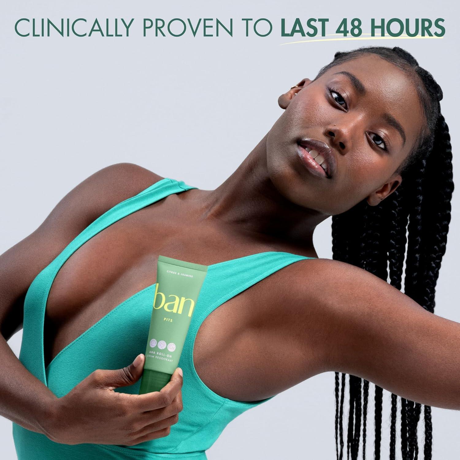 Desodorante Roll-On Ban AHA Sin Aluminio 65.2 ml Cítricos y Jazmín