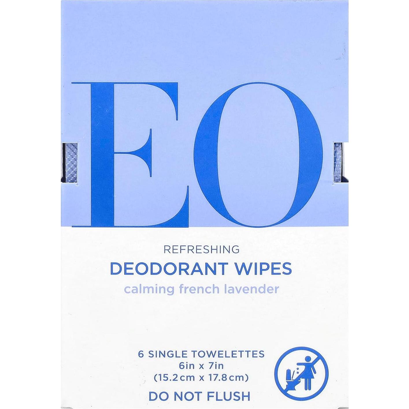 Toallitas Desodorantes Orgánicas EO Lavanda 6 Unidades