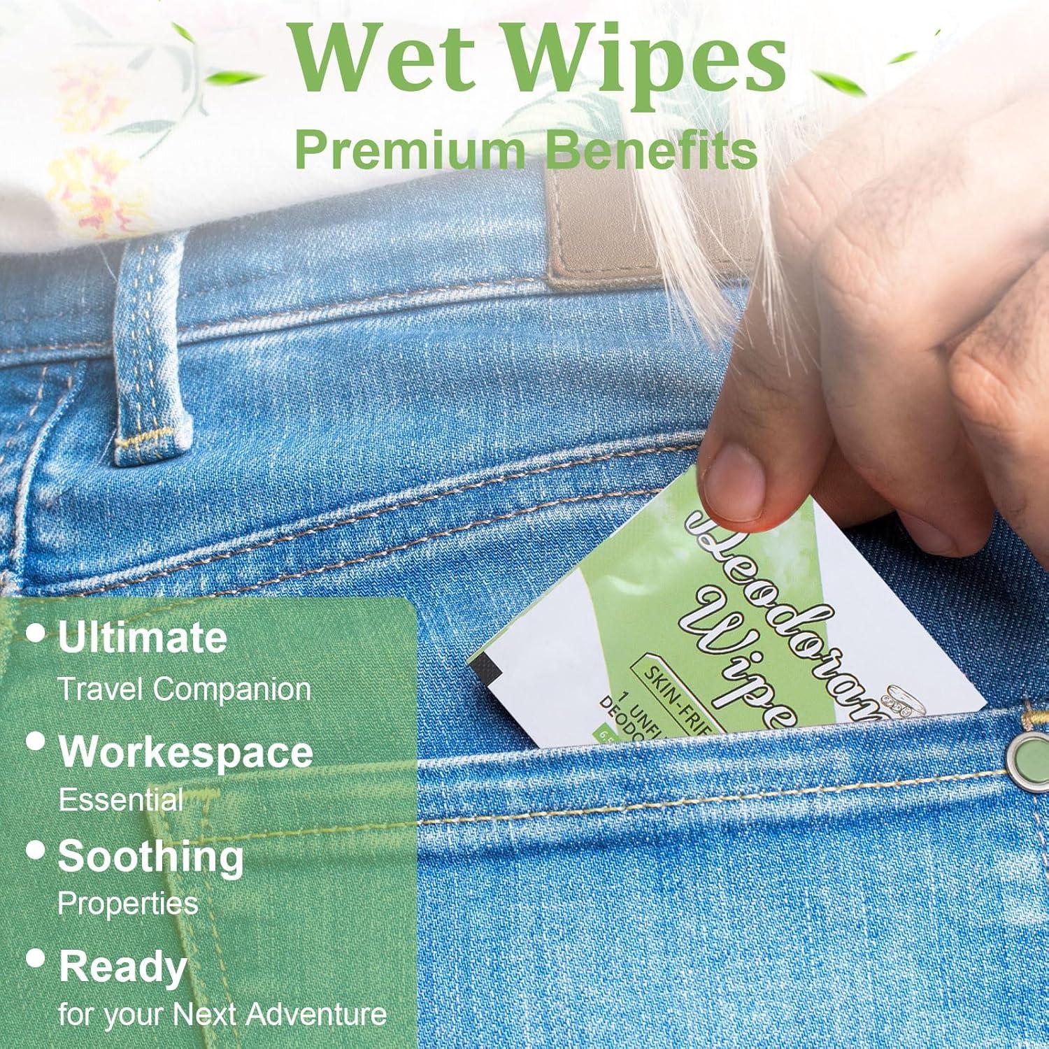 200 Toallitas Desodorantes Keggaen Mini Pepino para Viaje