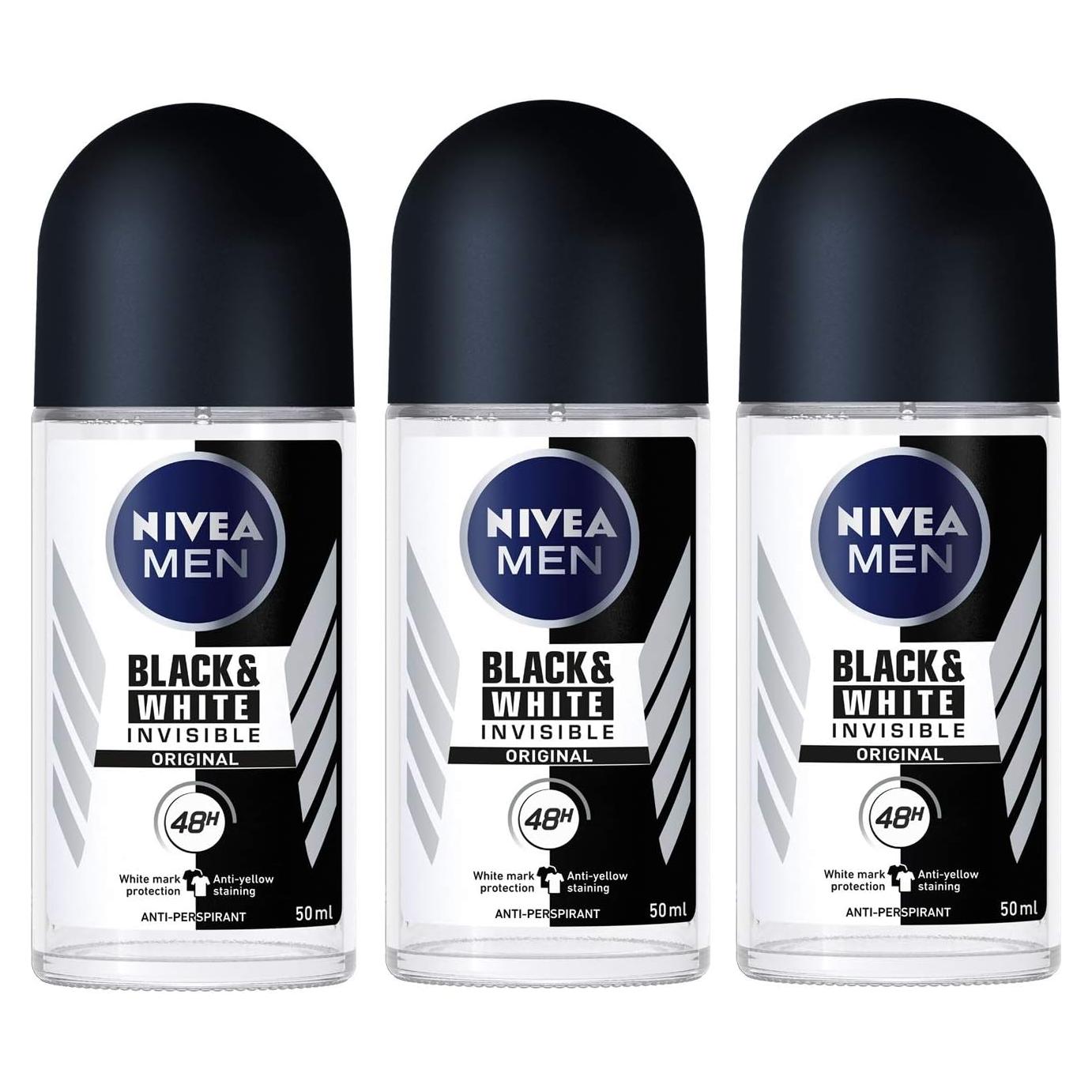 Desodorante Roll-On Nivea Hombre Invisible 3x50ml