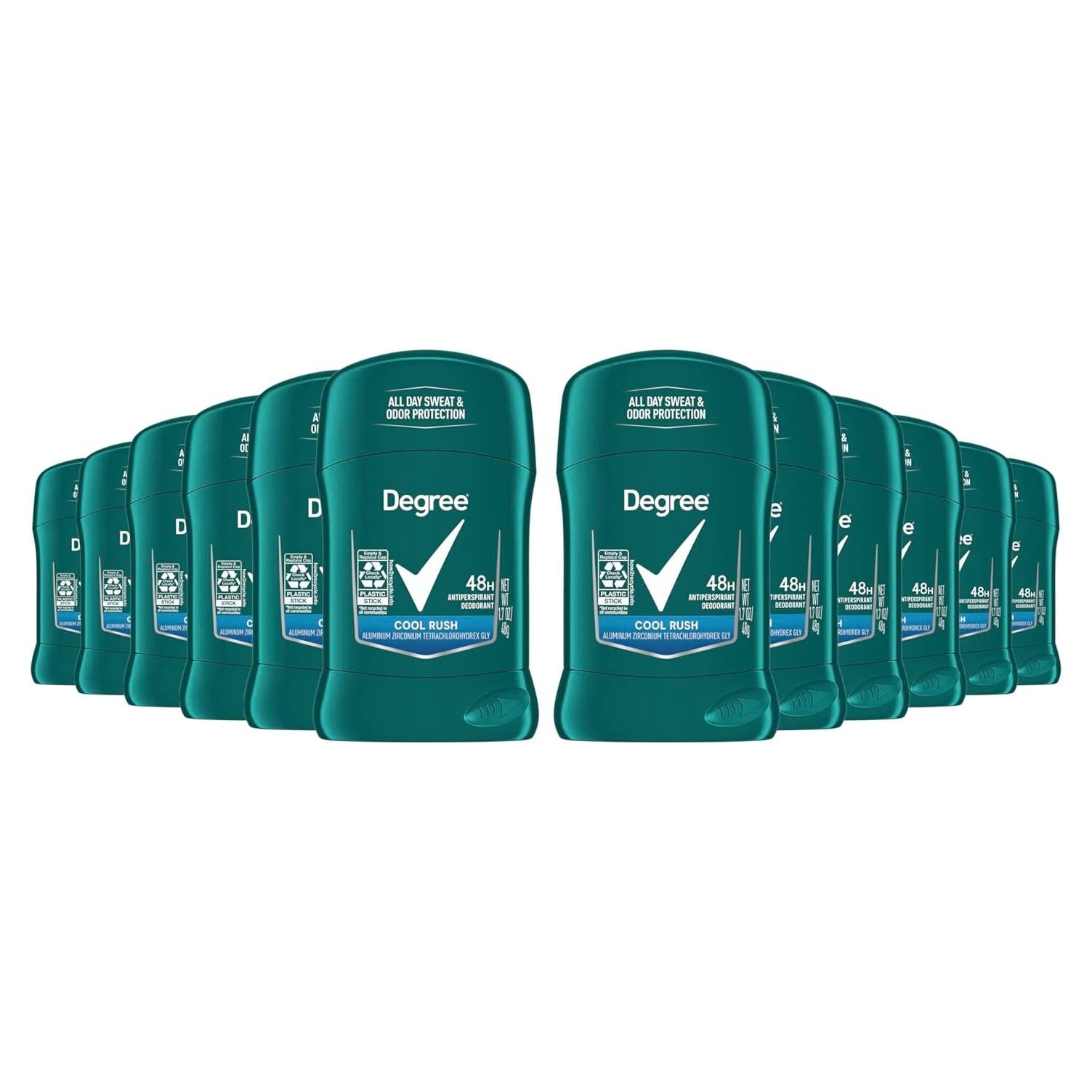 Antitranspirante Desodorante Cool Rush Degree Hombres 48g - 12 Unidades