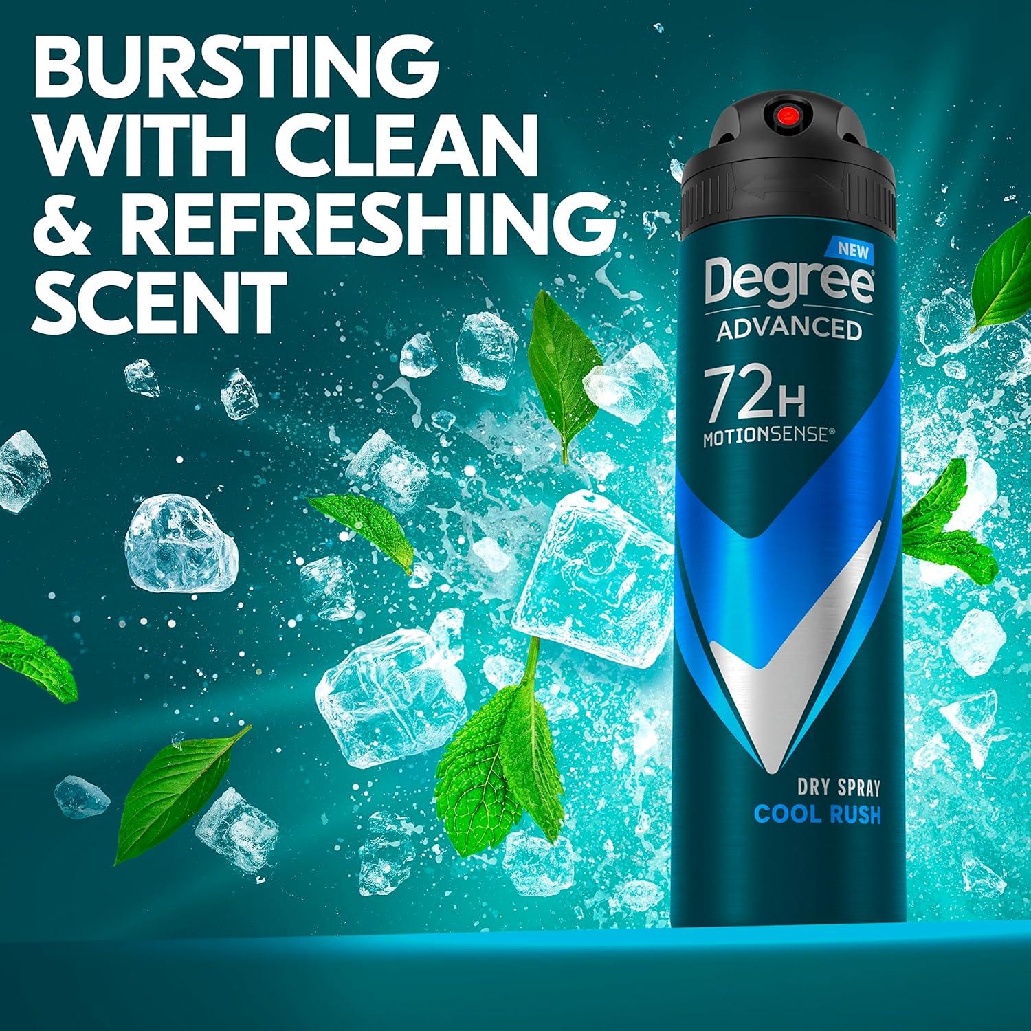 Desodorante Antitranspirante Spray Seco Degree Men 3x107g Cool Rush