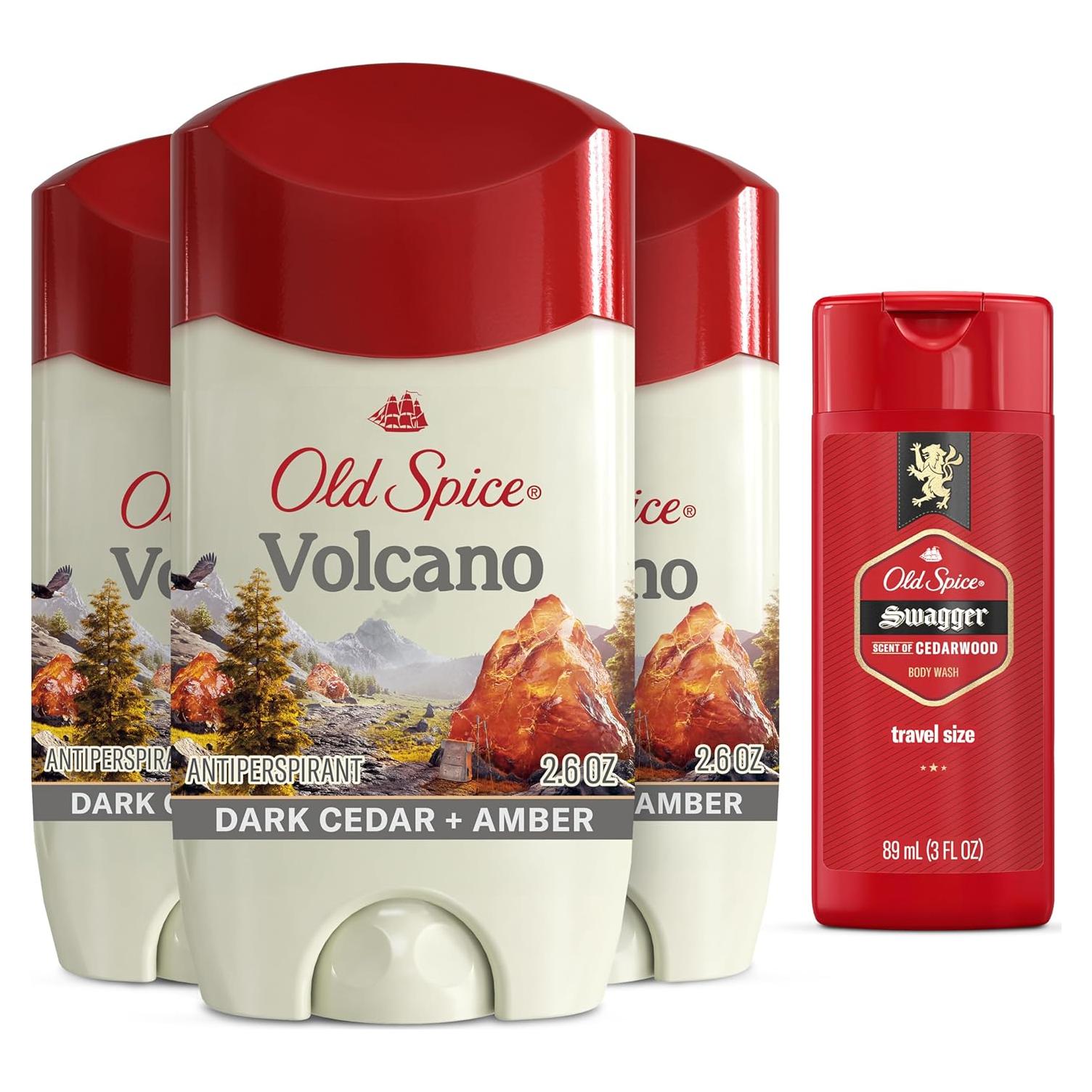 Antitranspirante y Desodorante Old Spice Volcán 3x73g + Gel de Ducha