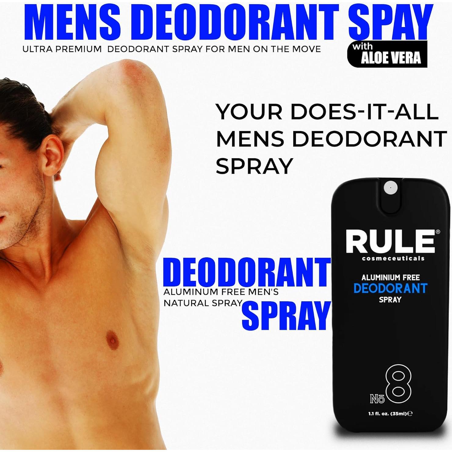 Desodorante Spray Antitranspirante para Hombres Regla No.8 30mL