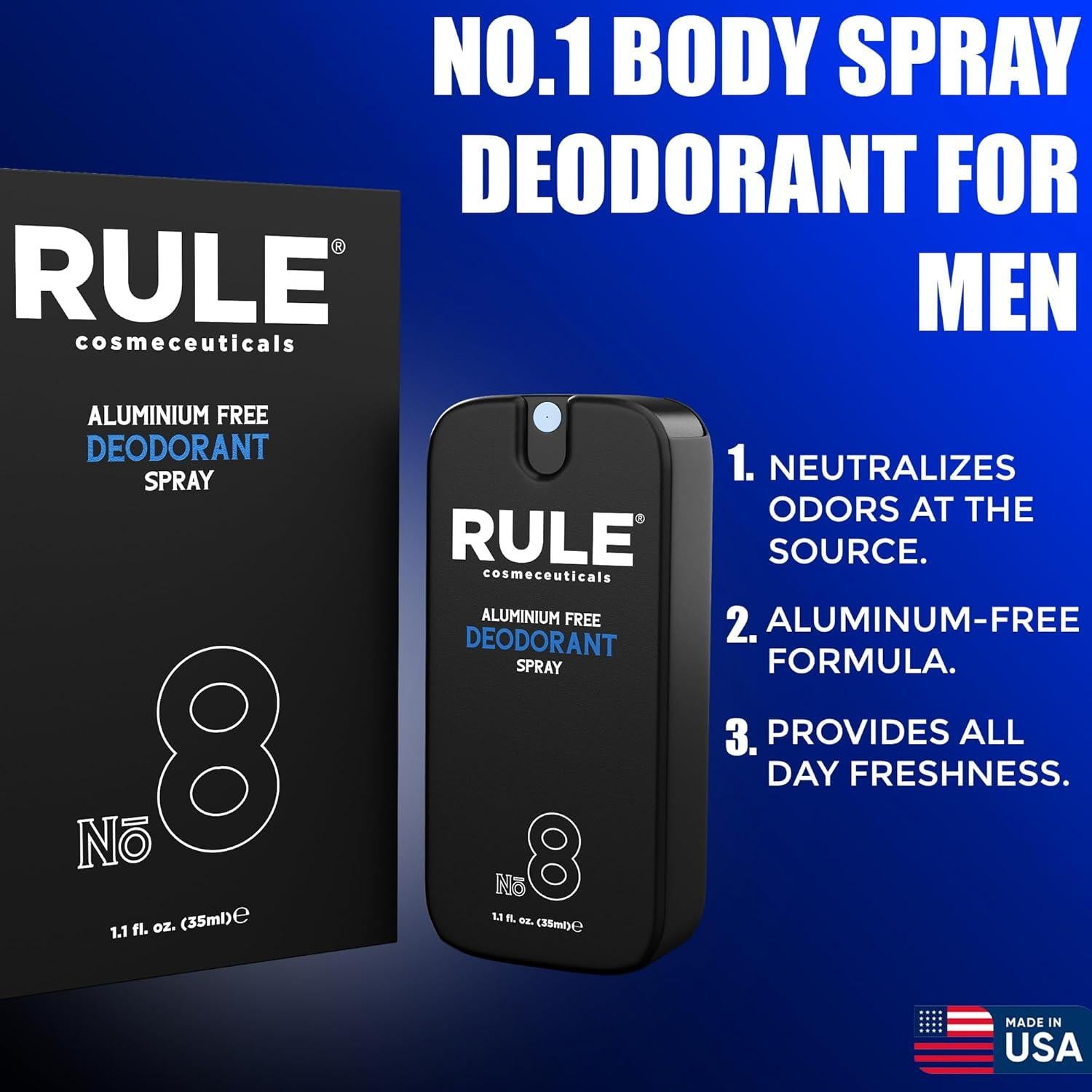 Desodorante Spray Antitranspirante para Hombres Regla No.8 30mL