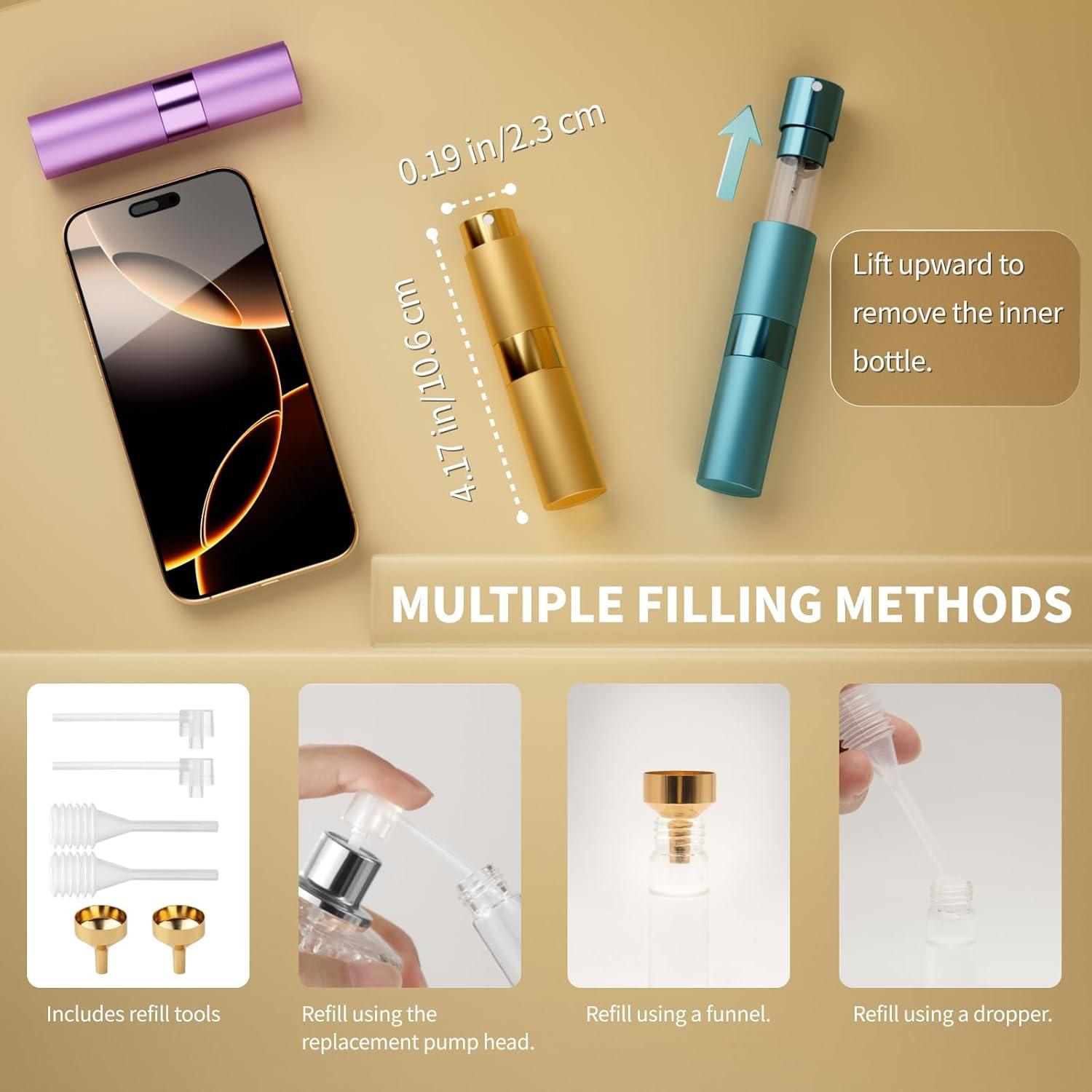 Botellas Atomizadoras de Perfume Refillables YIKIBOX 8ml - Pack 3