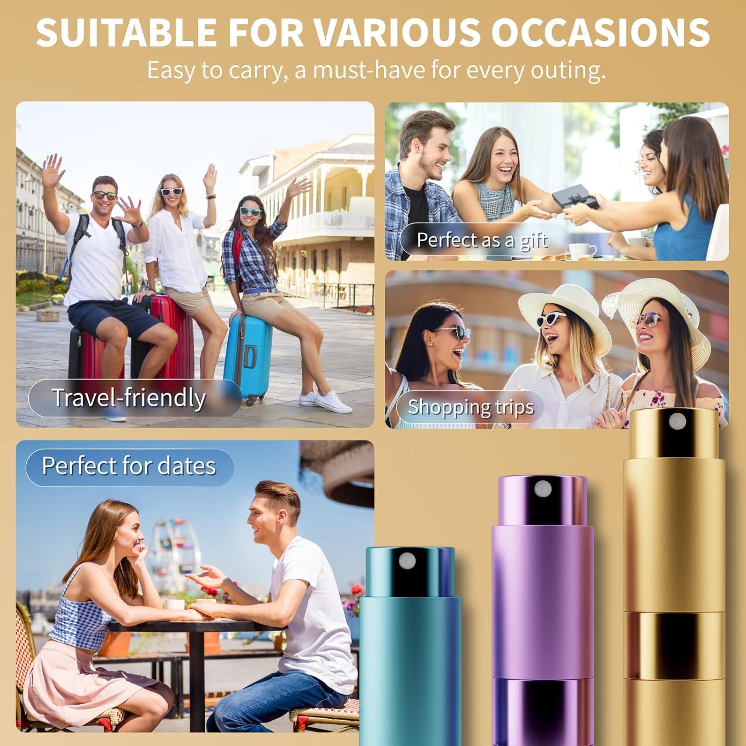 Botellas Atomizadoras de Perfume Refillables YIKIBOX 8ml - Pack 3