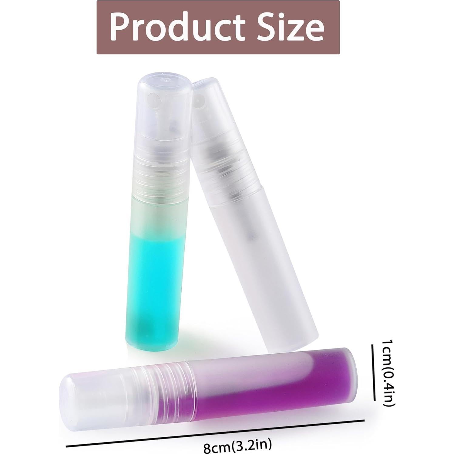 10 Mini Botellas Rellenables de Spray KCKHFA 5ml - A Prueba de Fugas