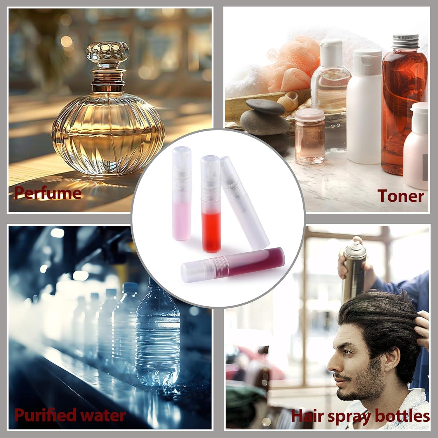 10 Mini Botellas Rellenables de Spray KCKHFA 5ml - A Prueba de Fugas