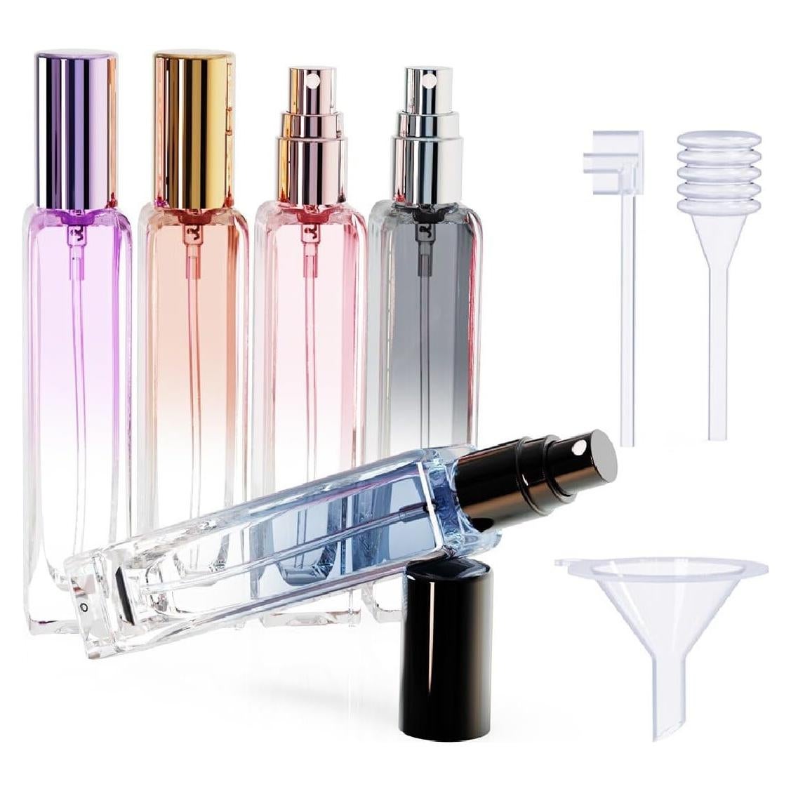 5 Botellas de Spray de Vidrio 15ml Seafulee Reutilizables Viaje