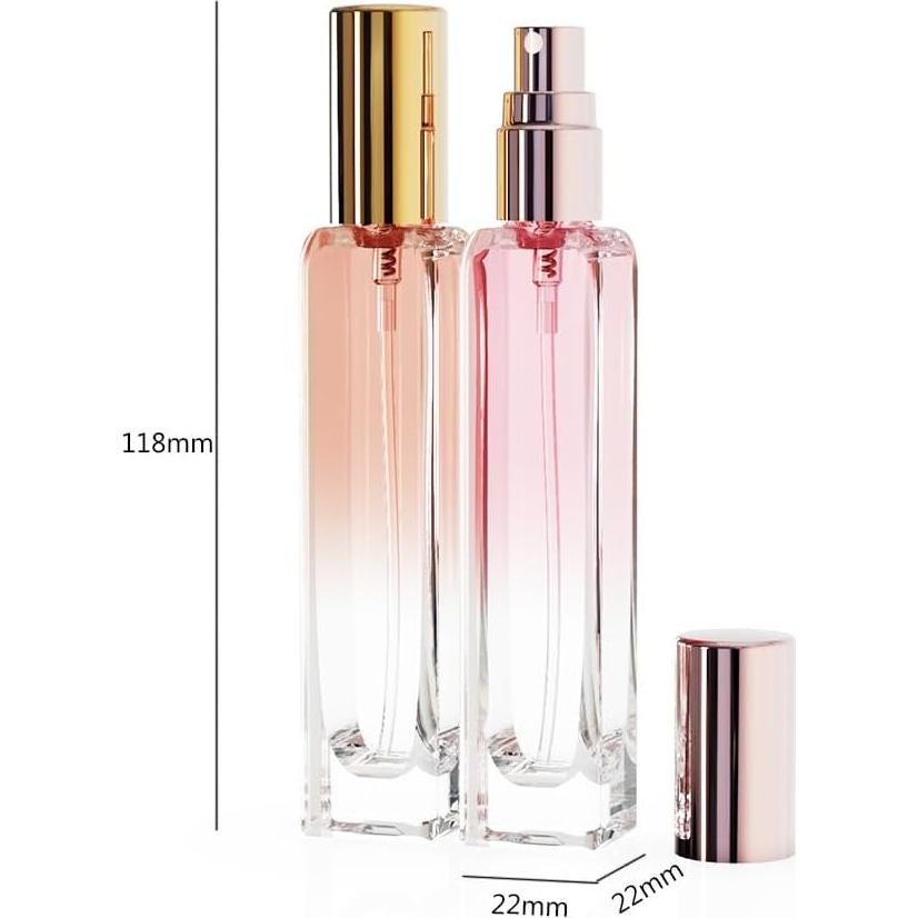 5 Botellas de Spray de Vidrio 15ml Seafulee Reutilizables Viaje