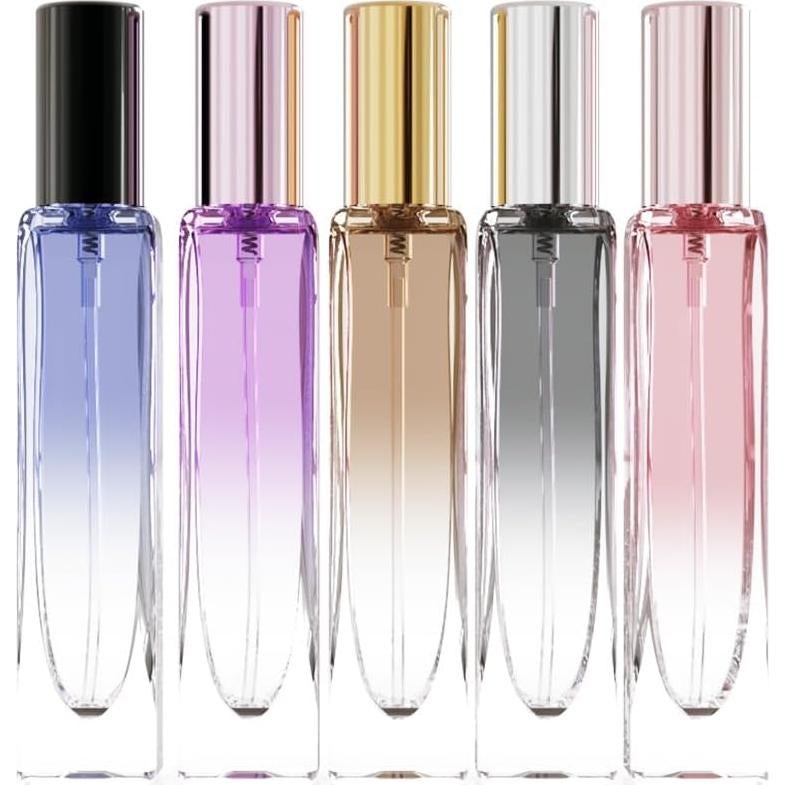 5 Botellas de Spray de Vidrio 15ml Seafulee Reutilizables Viaje