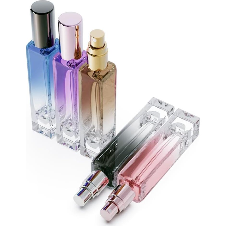 5 Botellas de Spray de Vidrio 15ml Seafulee Reutilizables Viaje