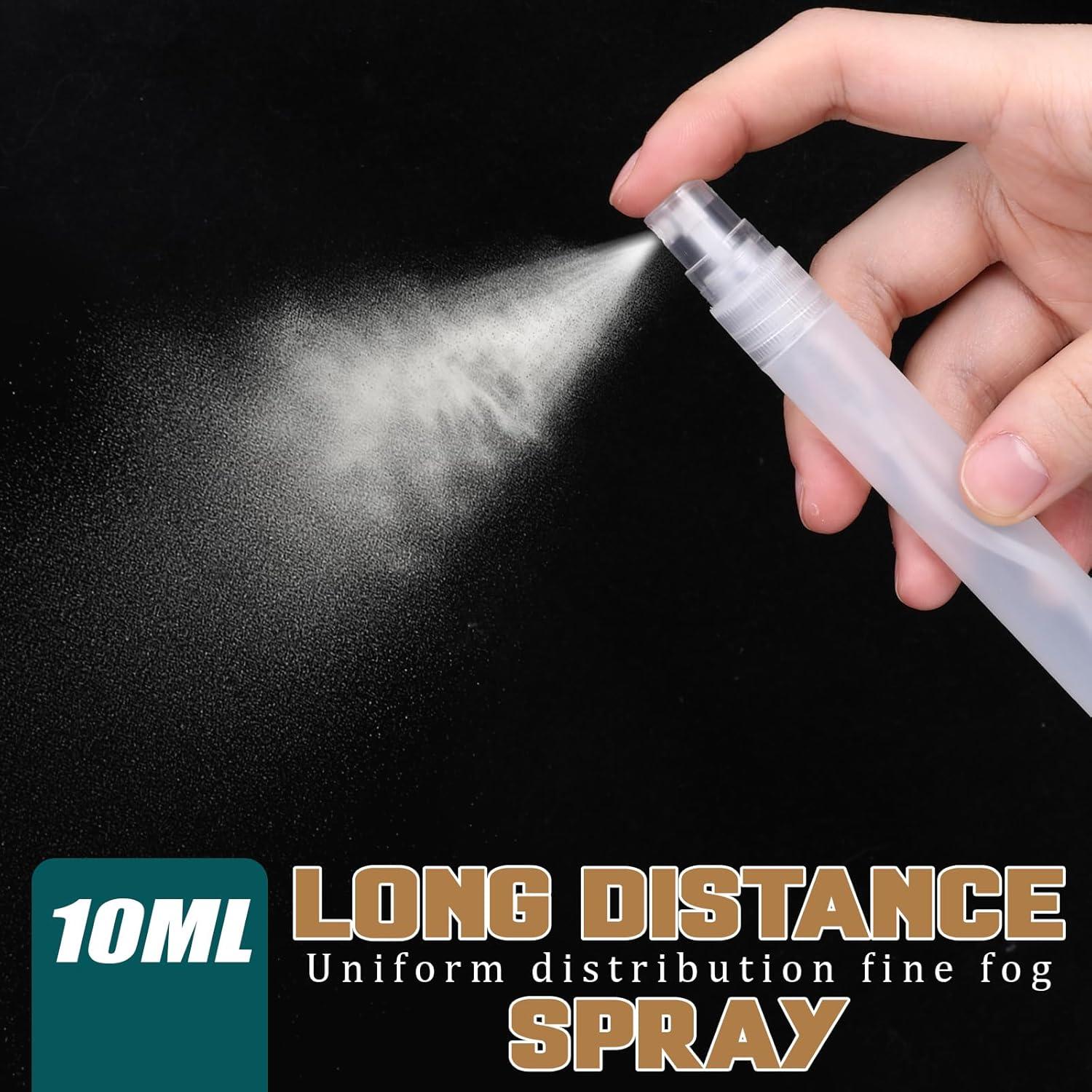 5 Mini Botellas de Spray JIYIN 10ml Recargables Transparentes