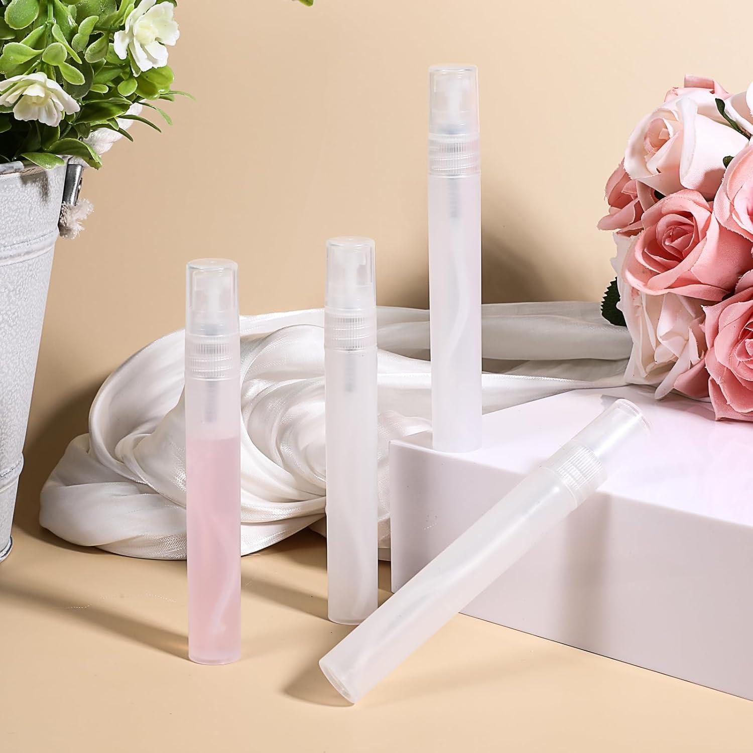 5 Mini Botellas de Spray JIYIN 10ml Recargables Transparentes