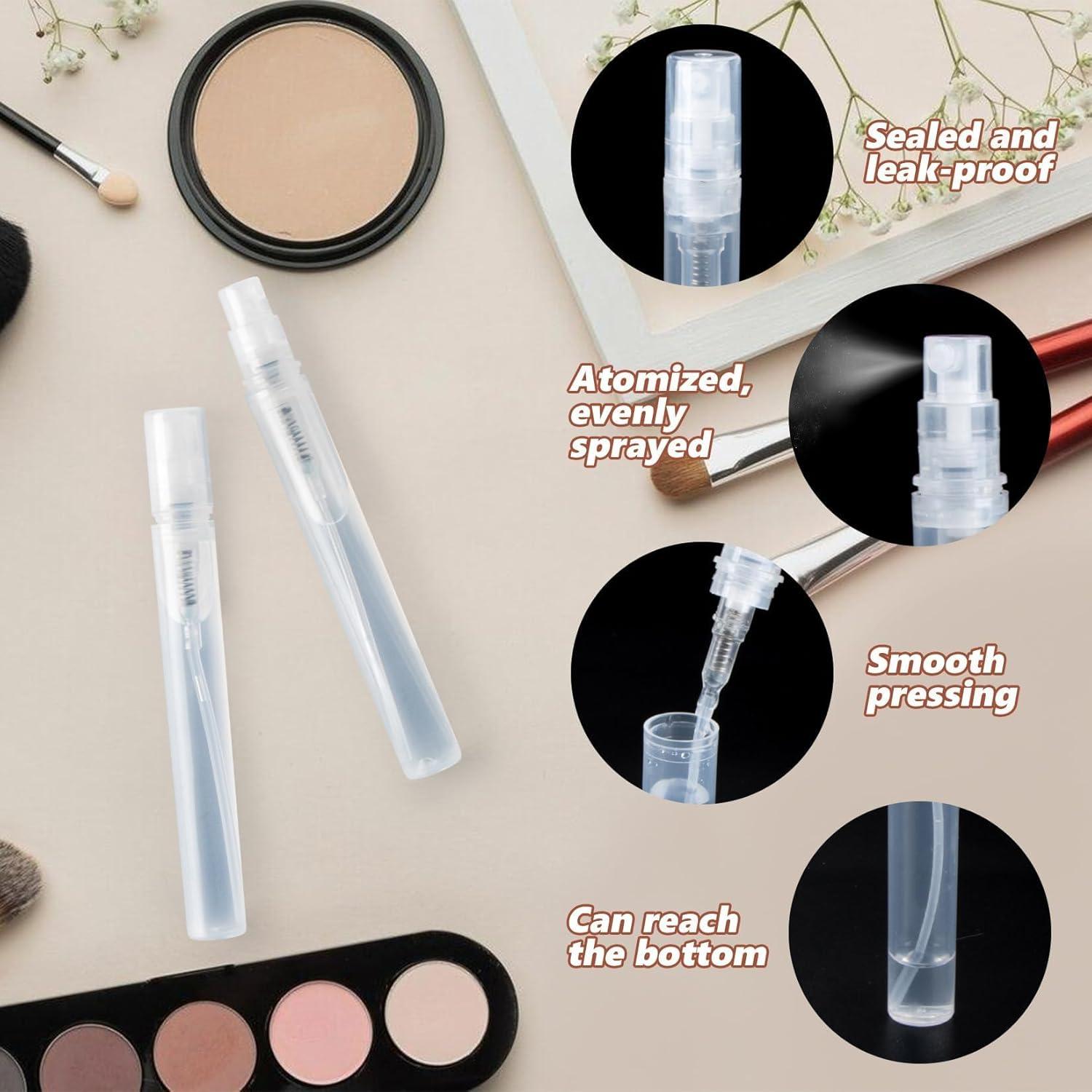 60 Mini Botellas de Spray 5ml RAQEHO Recargables para Viaje