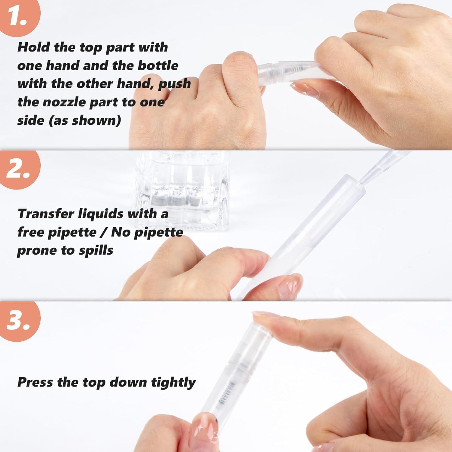 60 Mini Botellas de Spray 5ml RAQEHO Recargables para Viaje