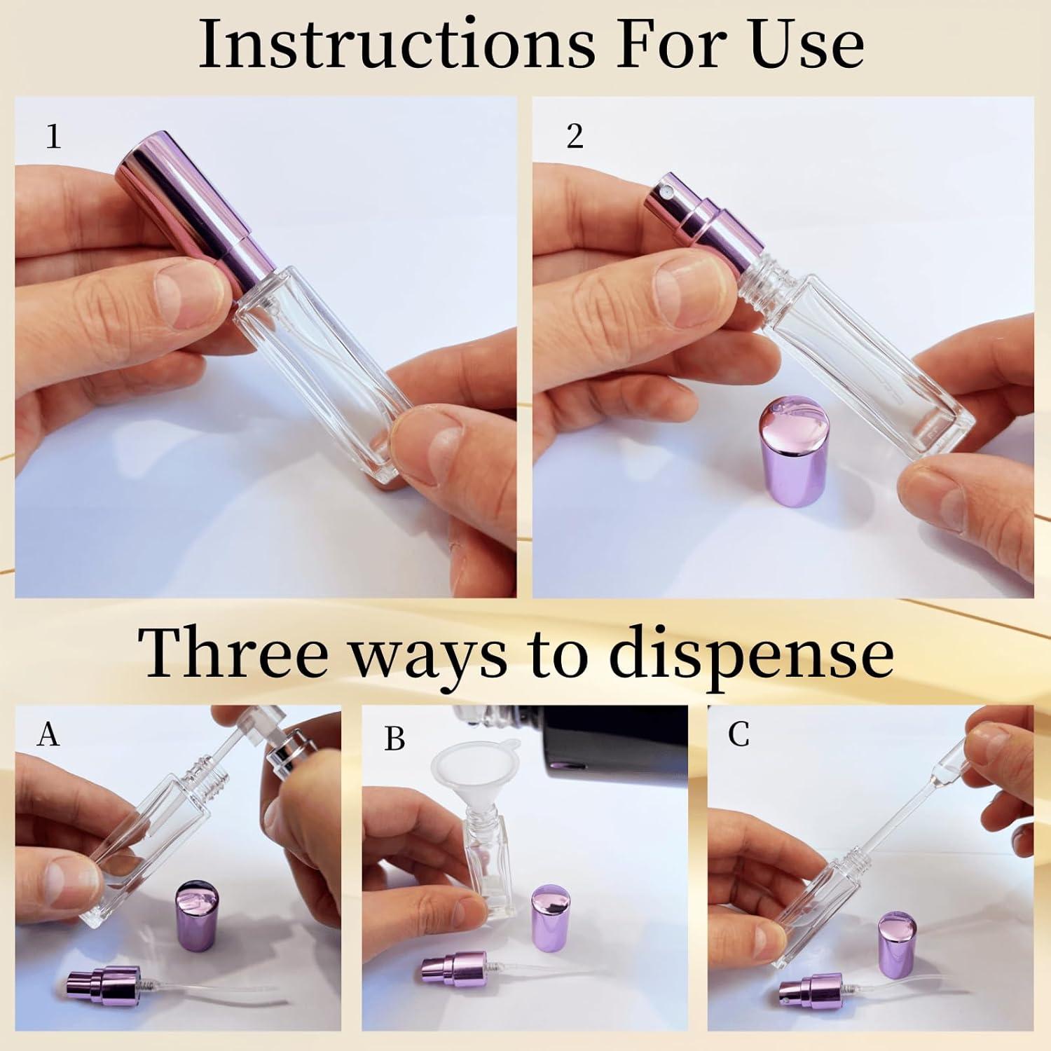 6 Botellas Rellenables de Perfume 10ML SWJLR Portátil