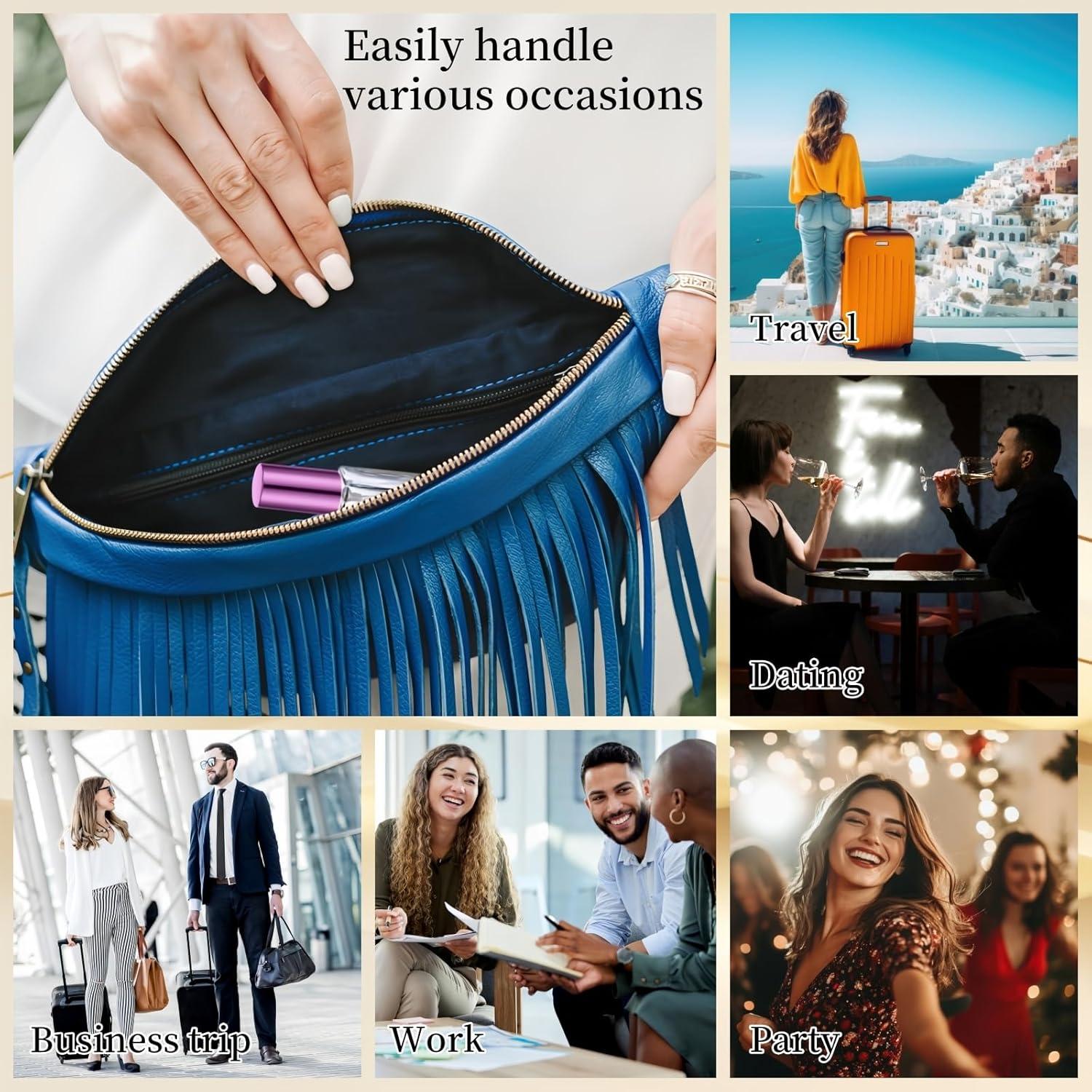 6 Botellas Rellenables de Perfume 10ML SWJLR Portátil