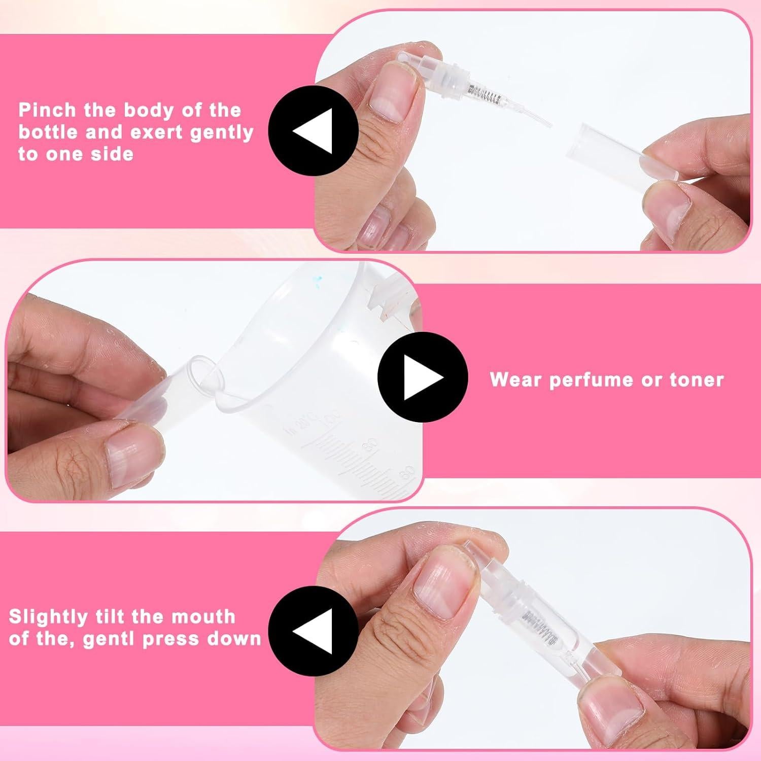 Juego de 10 Botellas de Spray Mini 2ml InnoHHustle Transparentes