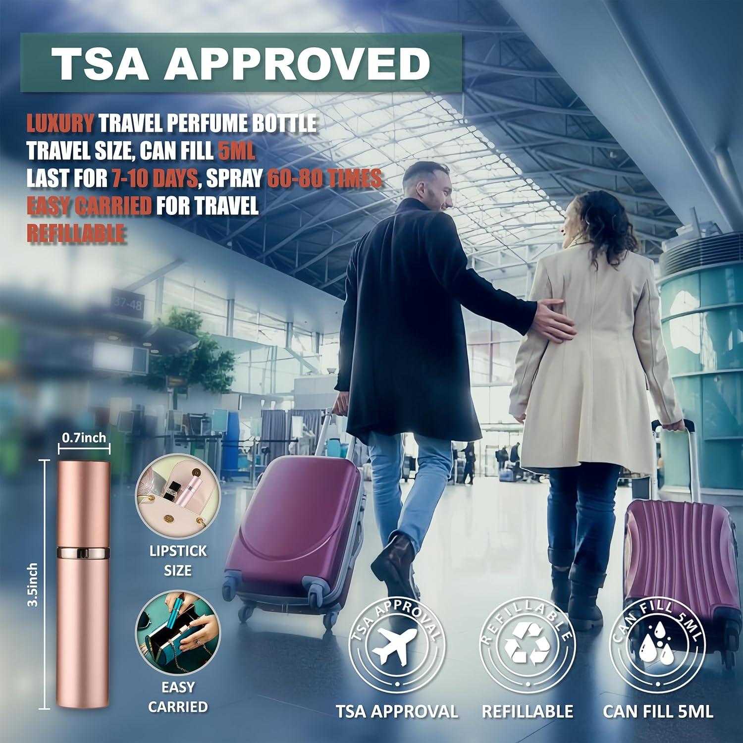 Atomizador de Perfume Recargable 5ml Fiwecos Dorado Rosado