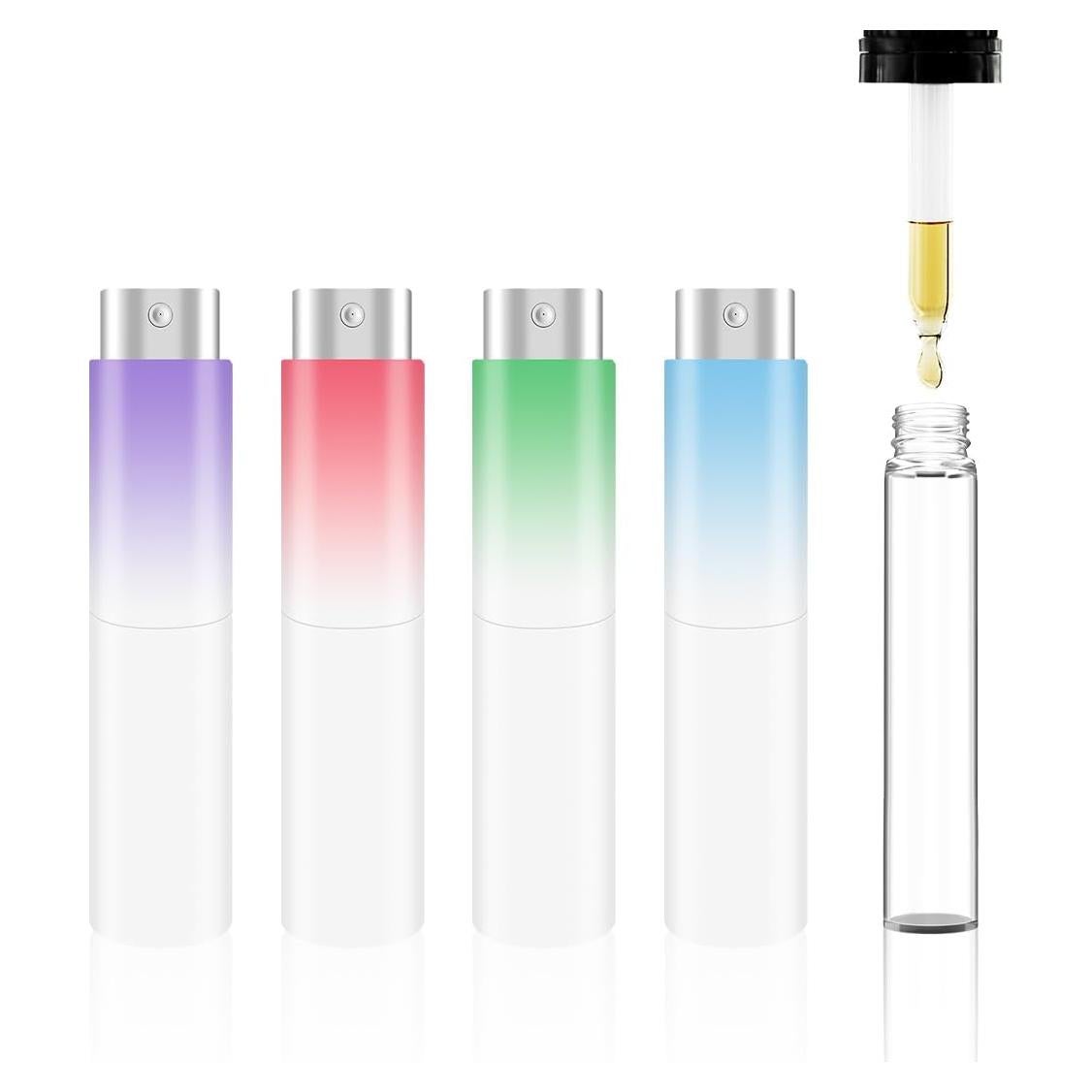 Botella de Perfume Rellenable YOUXIU 8ml Mini Viaje 4 Piezas