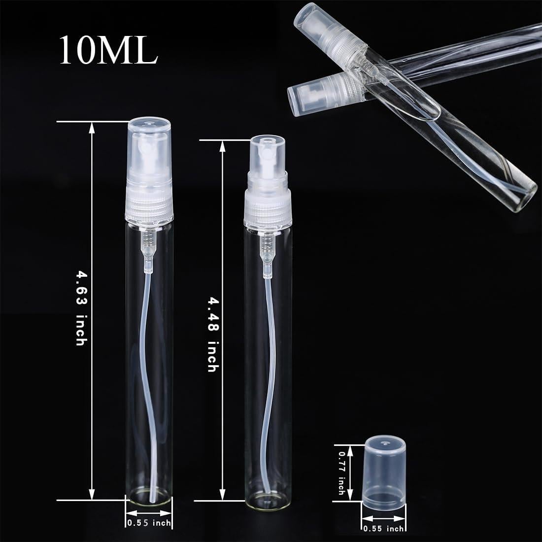 25 Botellas de Spray de Vidrio 10ml Jxcmeng Rellenables