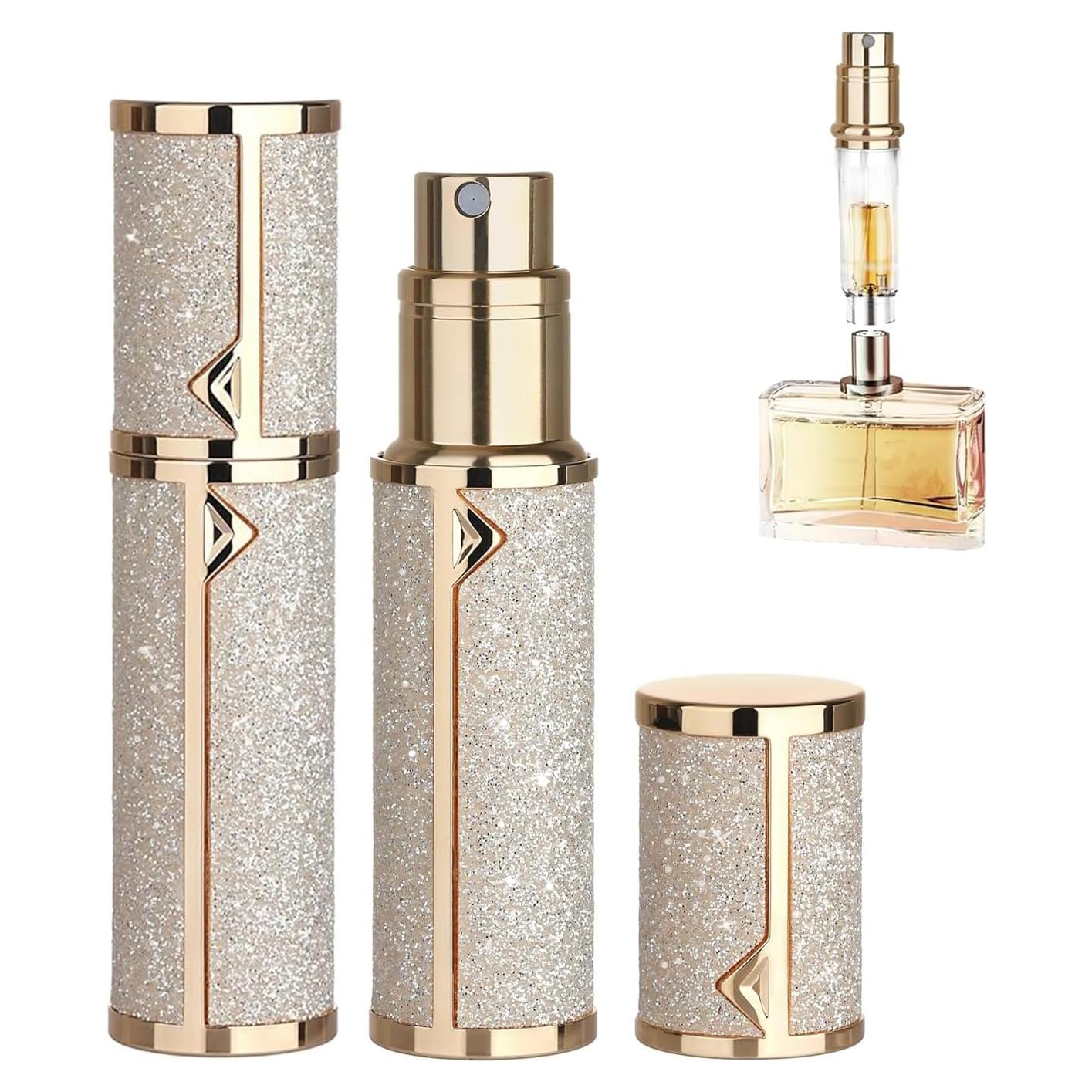 Botella de Perfume de Viaje Rellenable 5ml Tienda MQAT Dorado