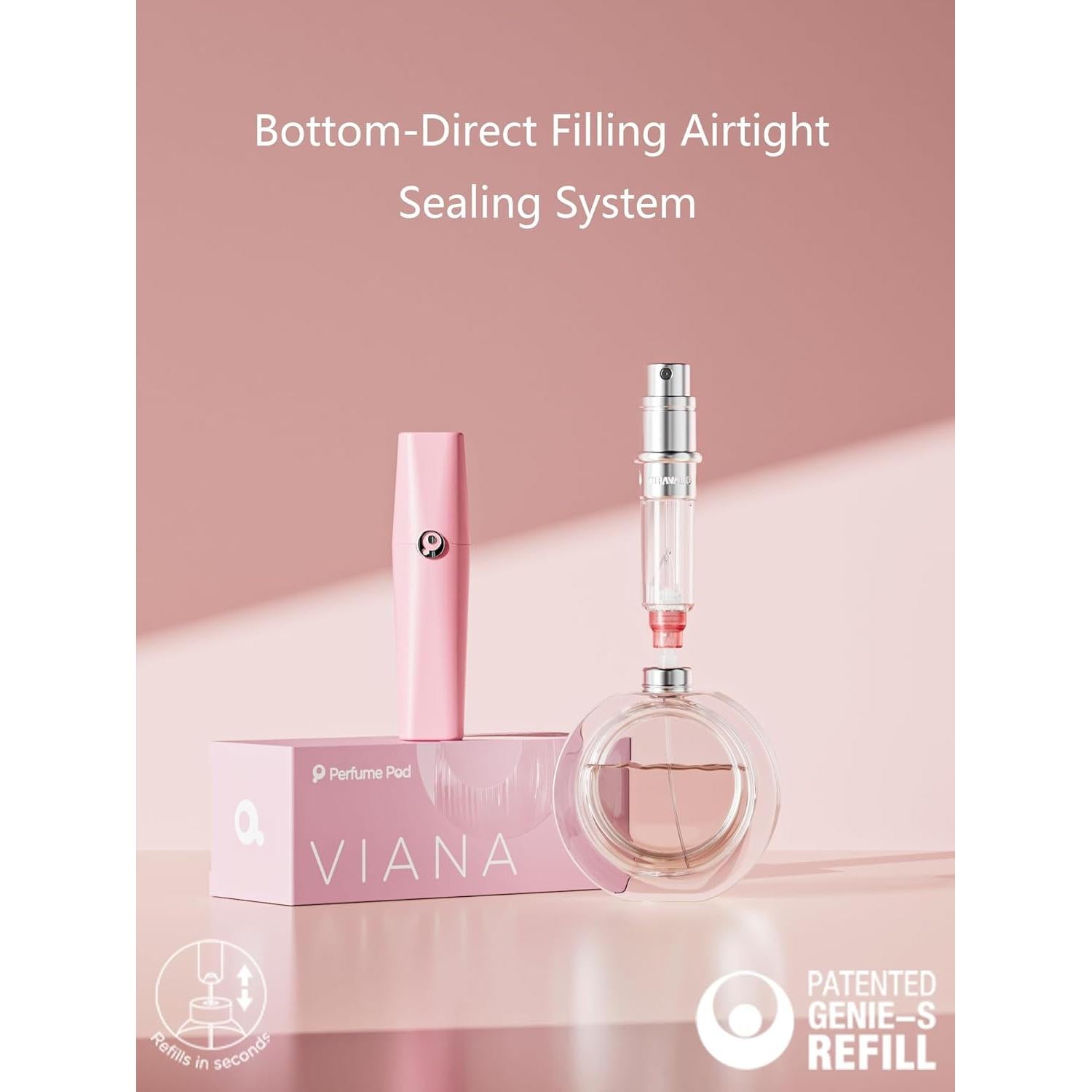 Atomizador de Perfume Recargable Perfume Pod ATOM01 Rosa 5ml