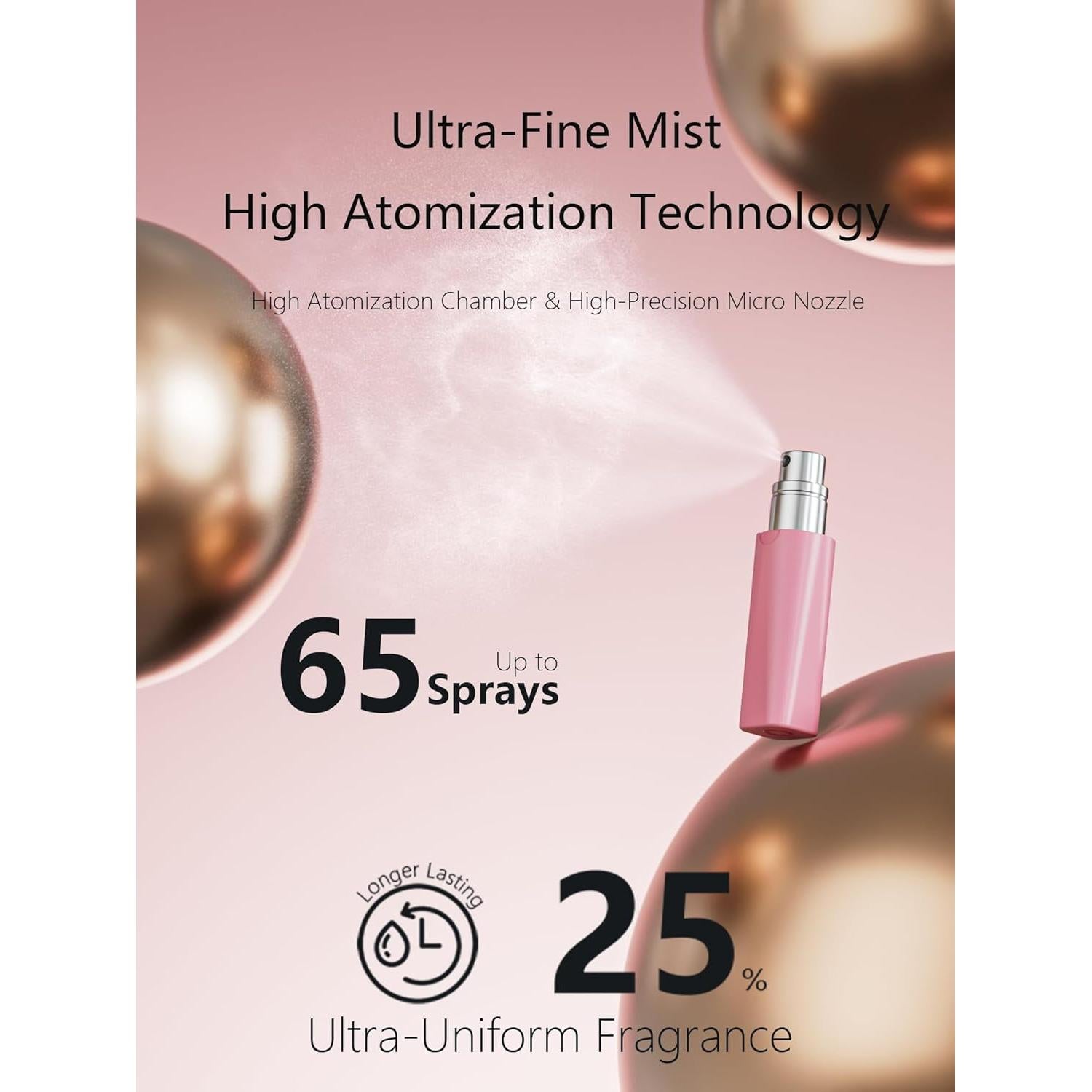 Atomizador de Perfume Recargable Perfume Pod ATOM01 Rosa 5ml