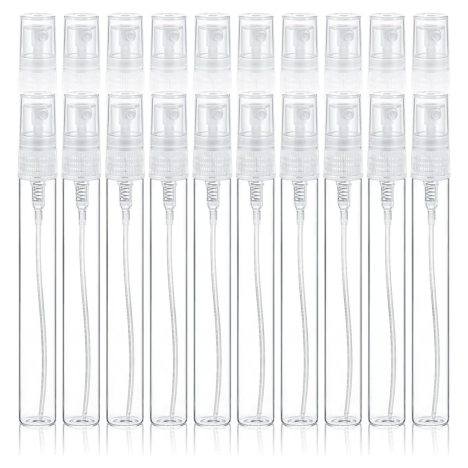 20 Mini Botellas de Spray Rellenables YBEATY 10 ml Vidrio
