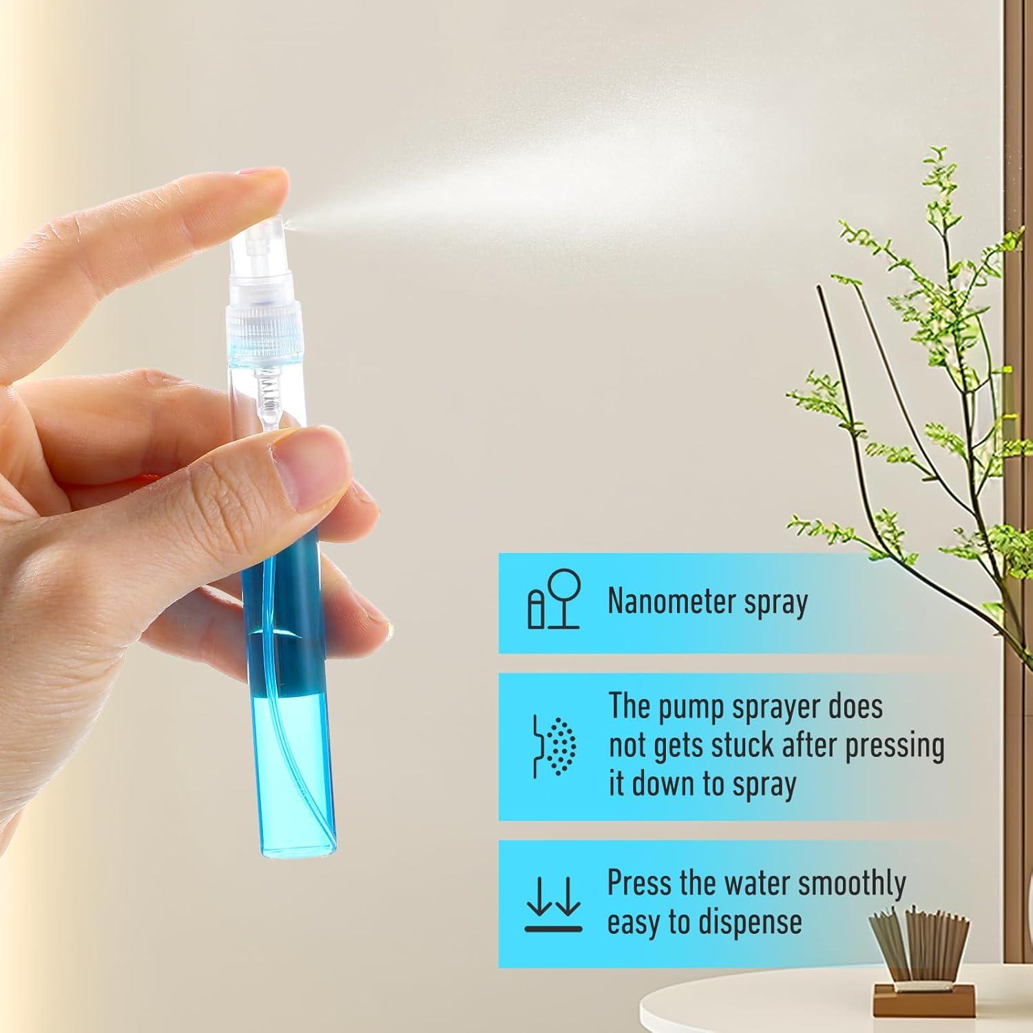 20 Mini Botellas de Spray Rellenables YBEATY 10 ml Vidrio