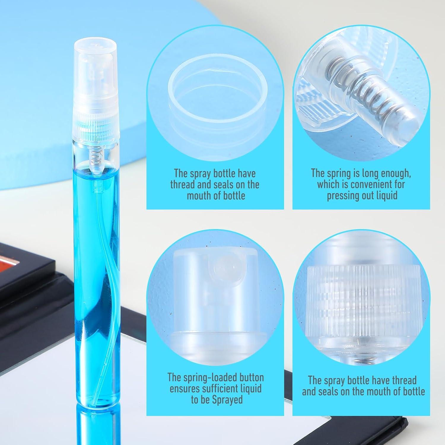 20 Mini Botellas de Spray Rellenables YBEATY 10 ml Vidrio