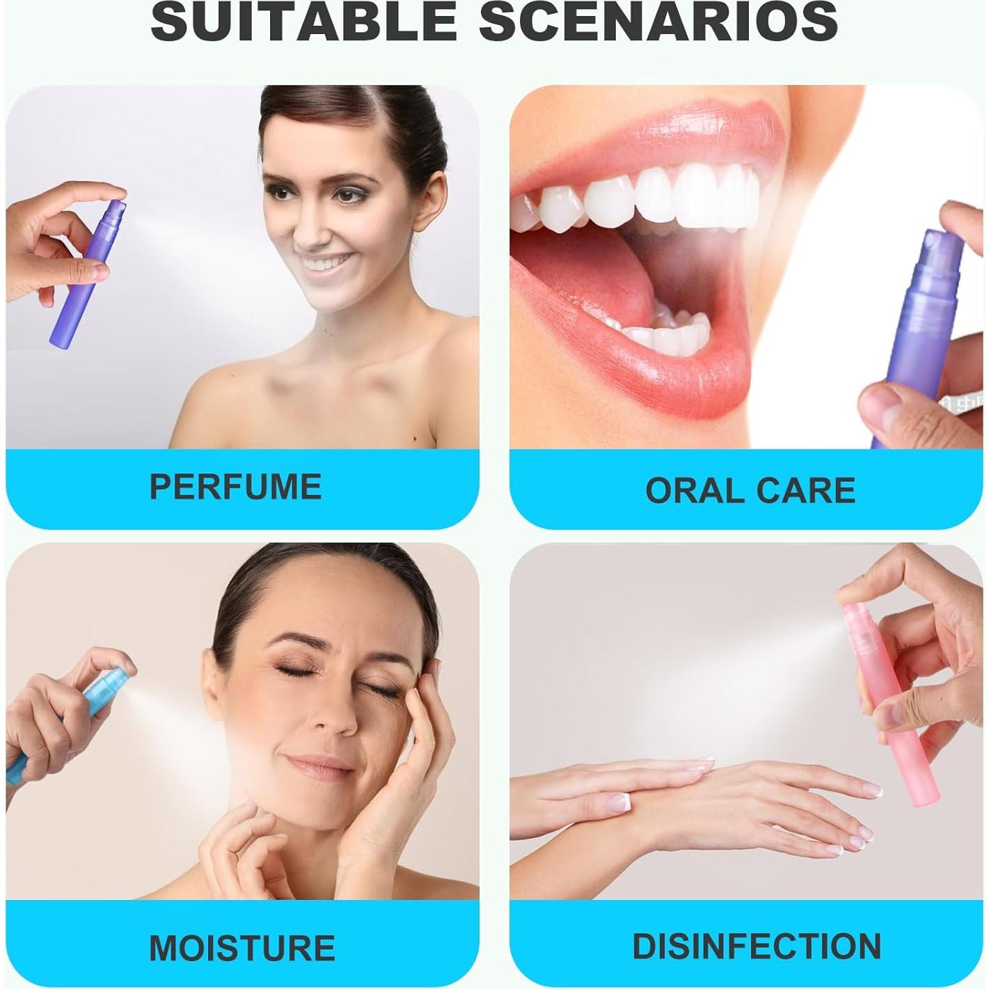 Botellas de Spray Portátiles Amaxiu 10ml Recargables 6Pcs