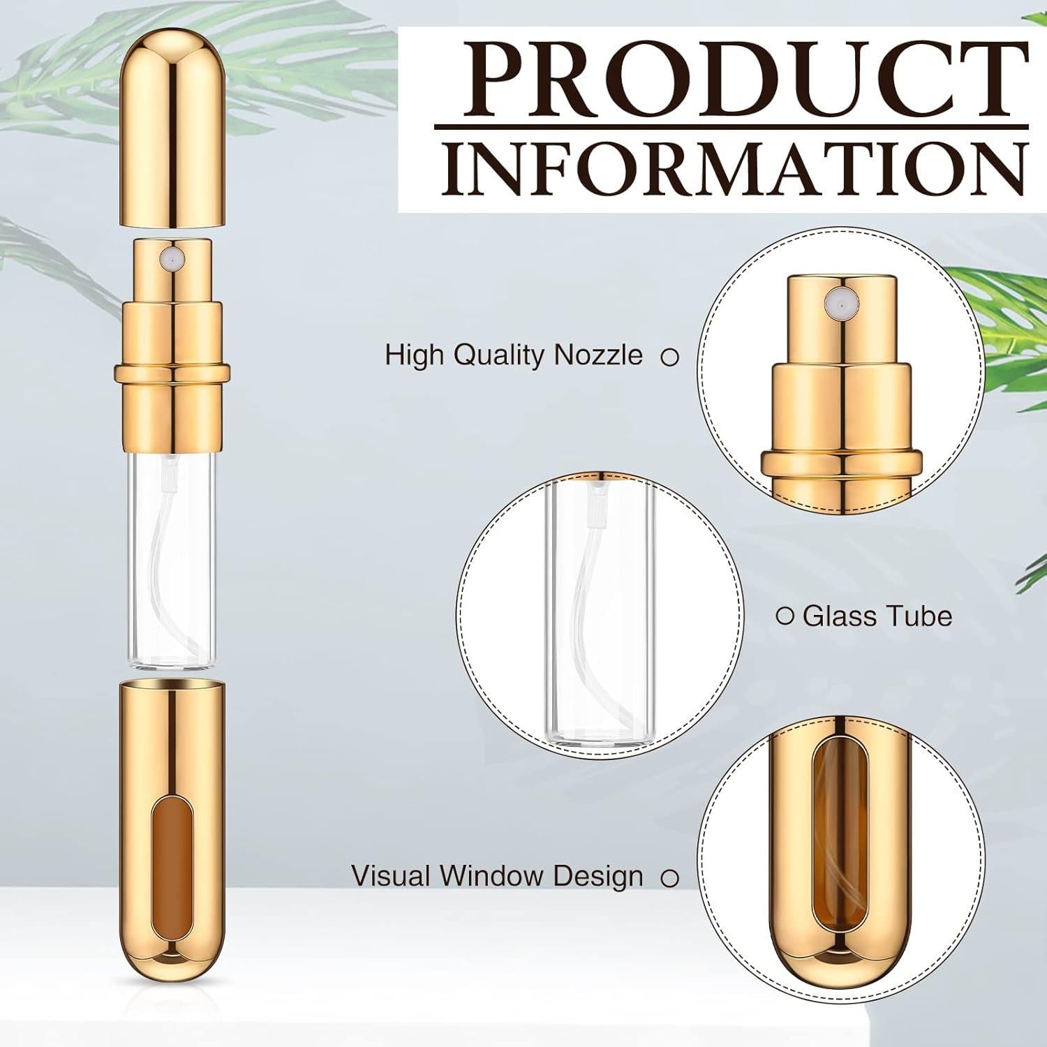 Remerry 30 Pcs Mini Botellas de Spray Rellenables 5ml Viaje