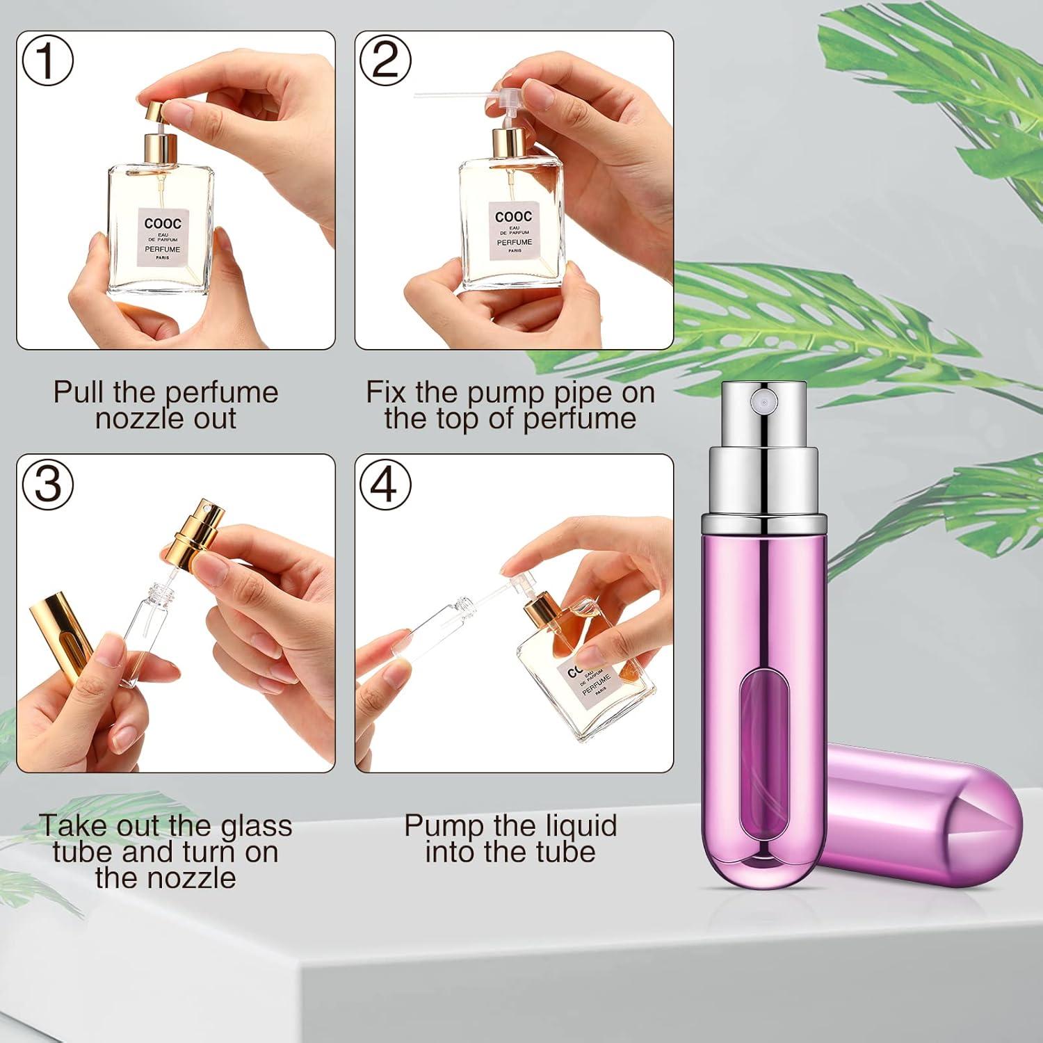 Remerry 30 Pcs Mini Botellas de Spray Rellenables 5ml Viaje