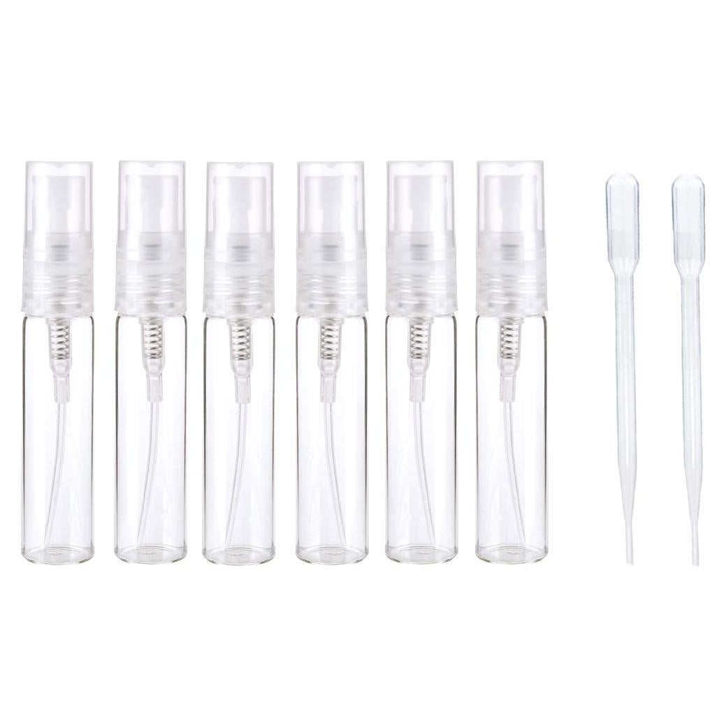 Juego de 6 Botellas de Spray de Vidrio AKOAK 3 ml Portátiles