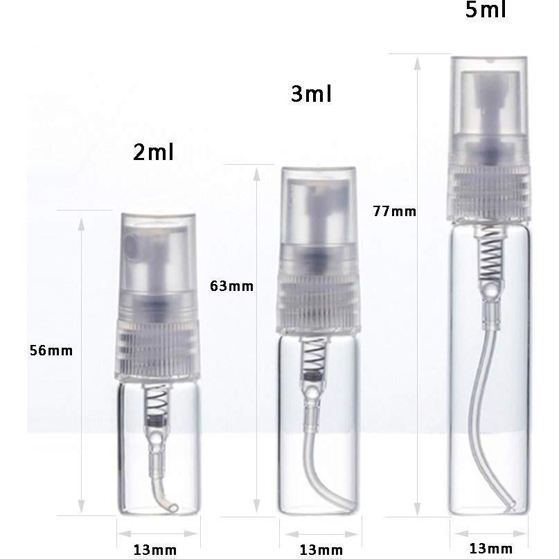 Juego de 6 Botellas de Spray de Vidrio AKOAK 3 ml Portátiles