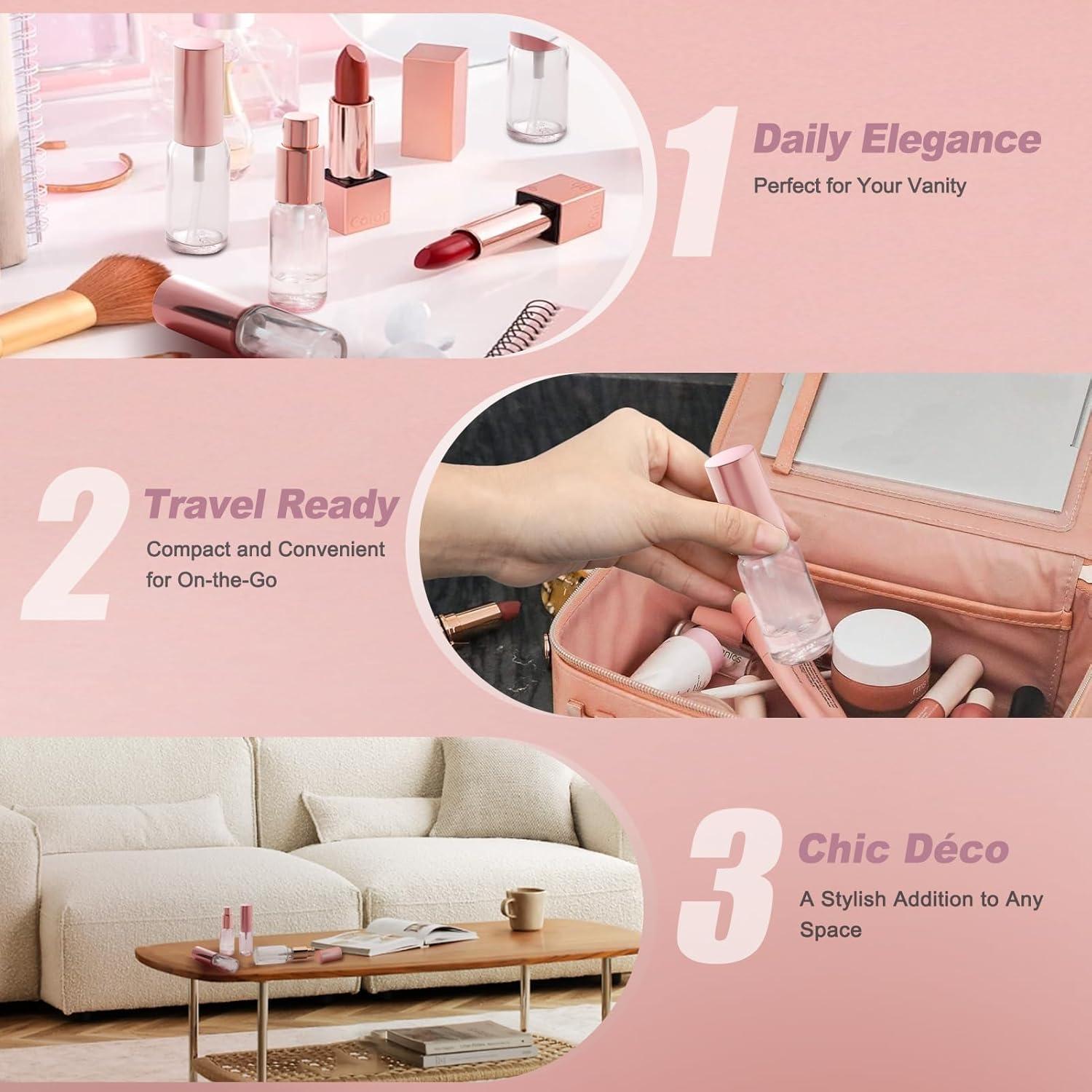 Set de 3 Botellas de Spray Recargables YOCASII 20ml Vidrio