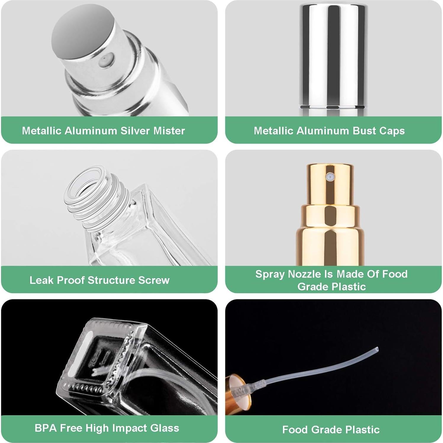 6 Botellas de Perfume Rellenables C&Xanadu 8ml Vidrio A Prueba de Fugas