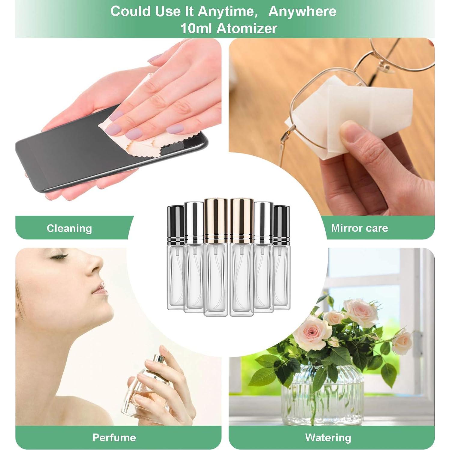 6 Botellas de Perfume Rellenables C&Xanadu 8ml Vidrio A Prueba de Fugas