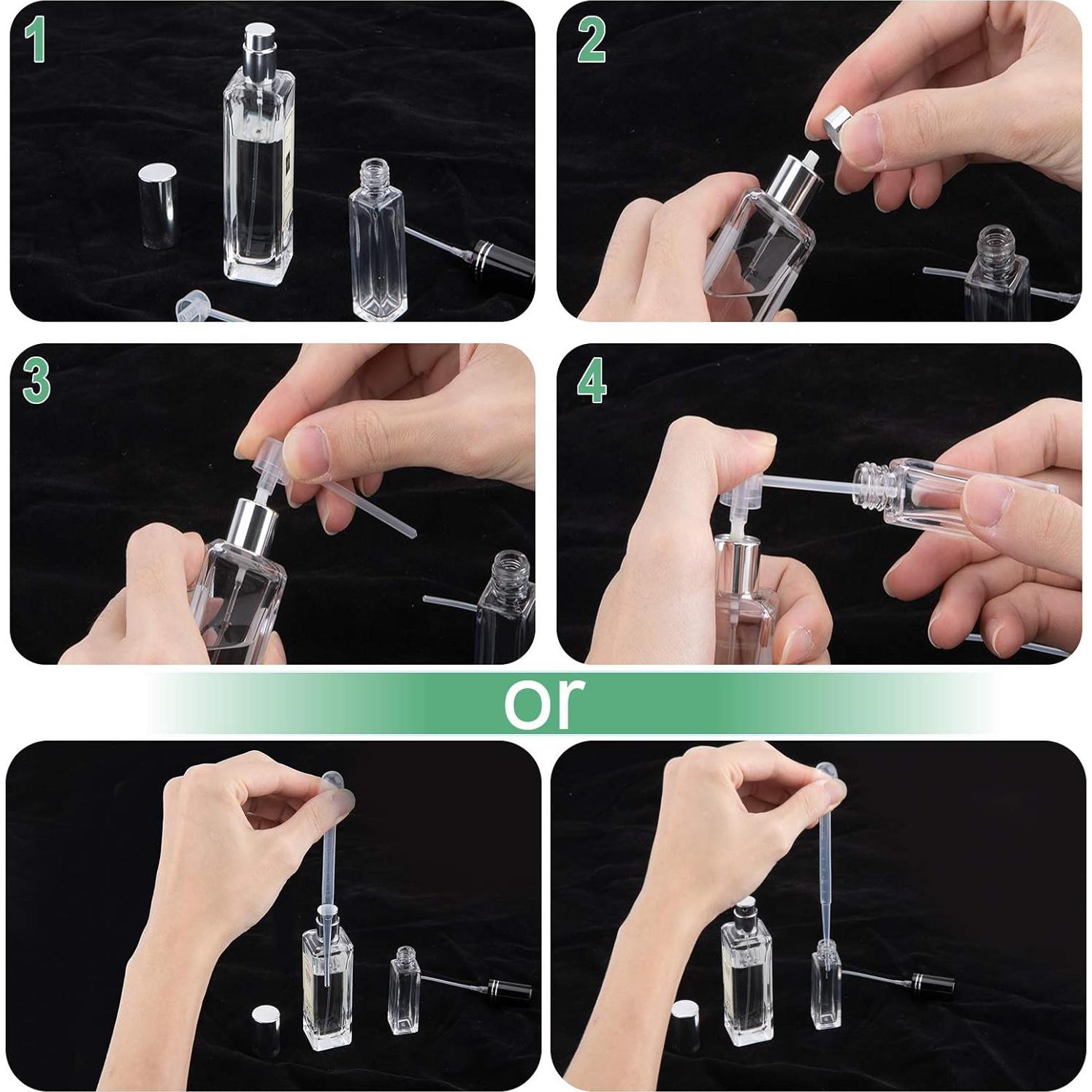 6 Botellas de Perfume Rellenables C&Xanadu 8ml Vidrio A Prueba de Fugas